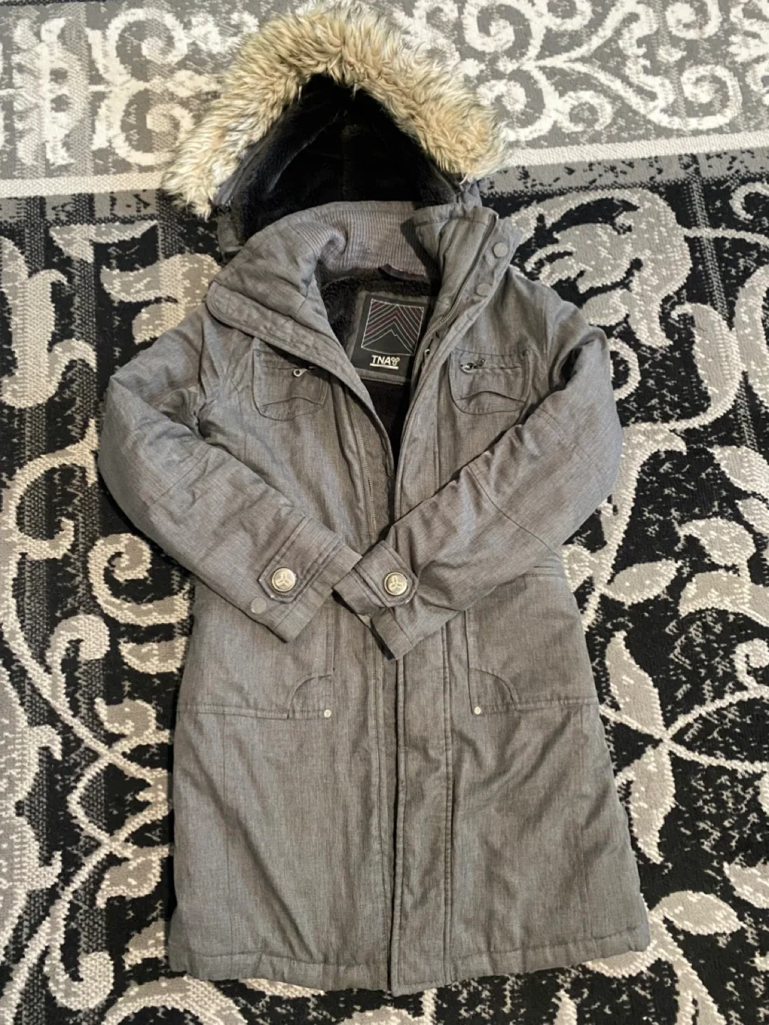 TNA Grey Winter Coat XS