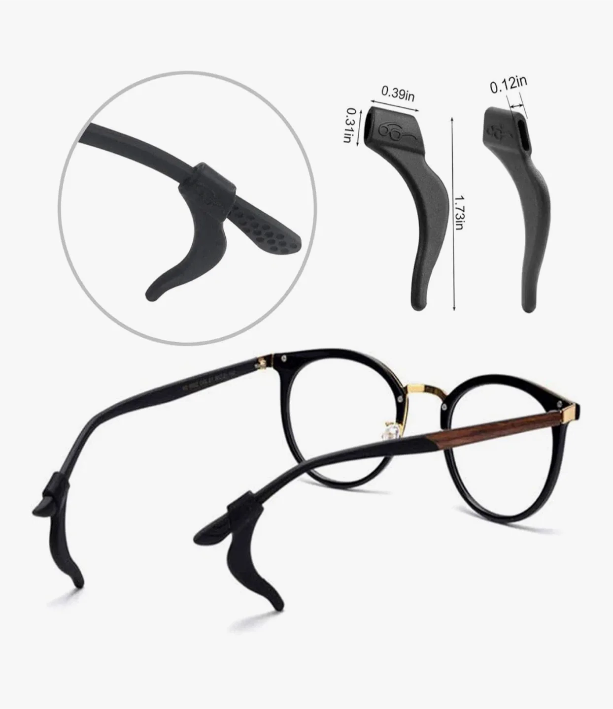 Eyeglass Ear Hook & Anti-Slip Kit – 12 Pair Set image indicator(3)