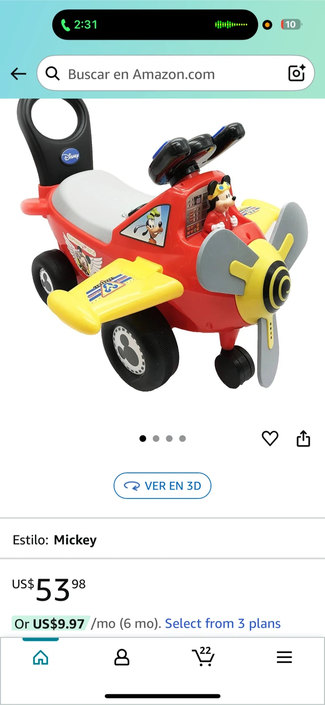 Disney Mickey Mouse Airplane Ride-On Toy - photo 4