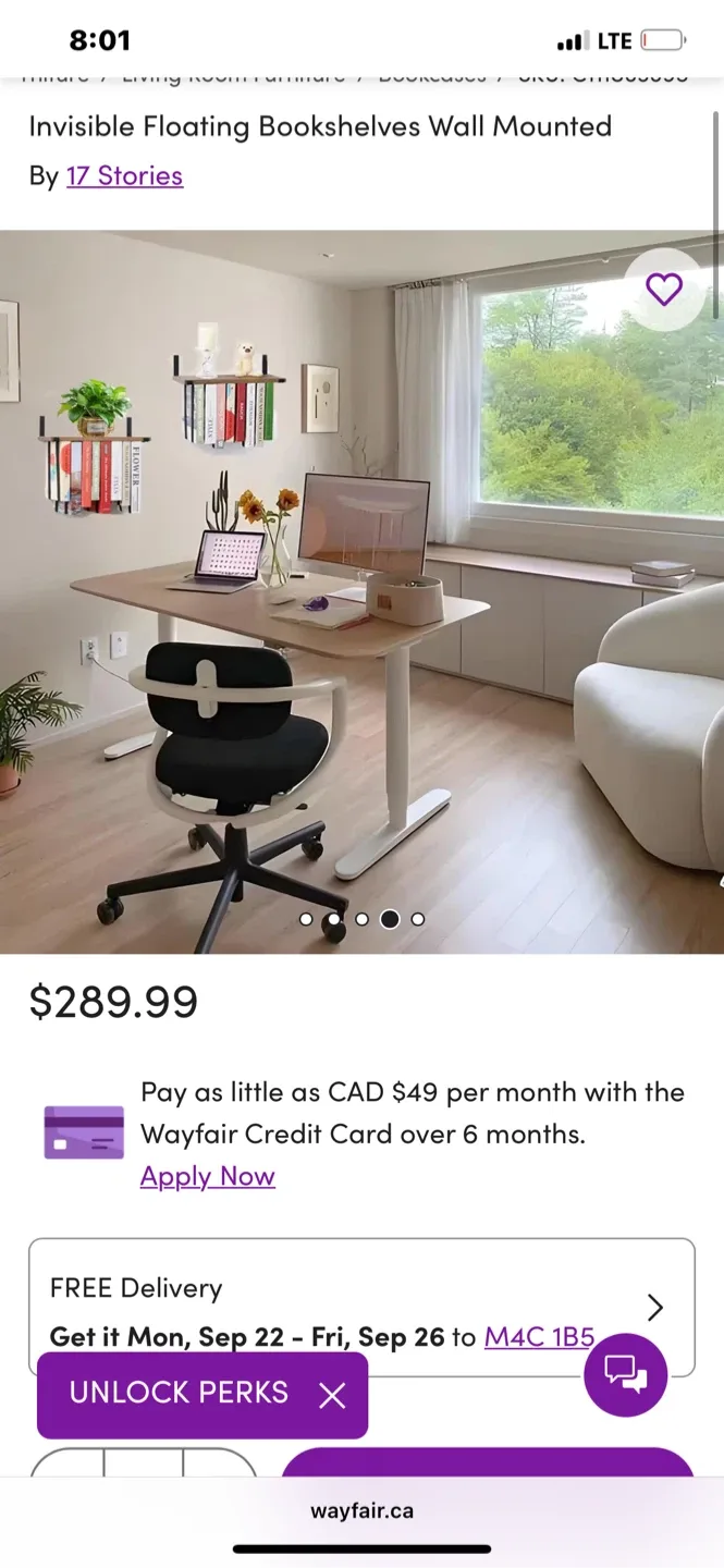 Invisible Floating Bookshelves Wall Mounted image indicator(5)