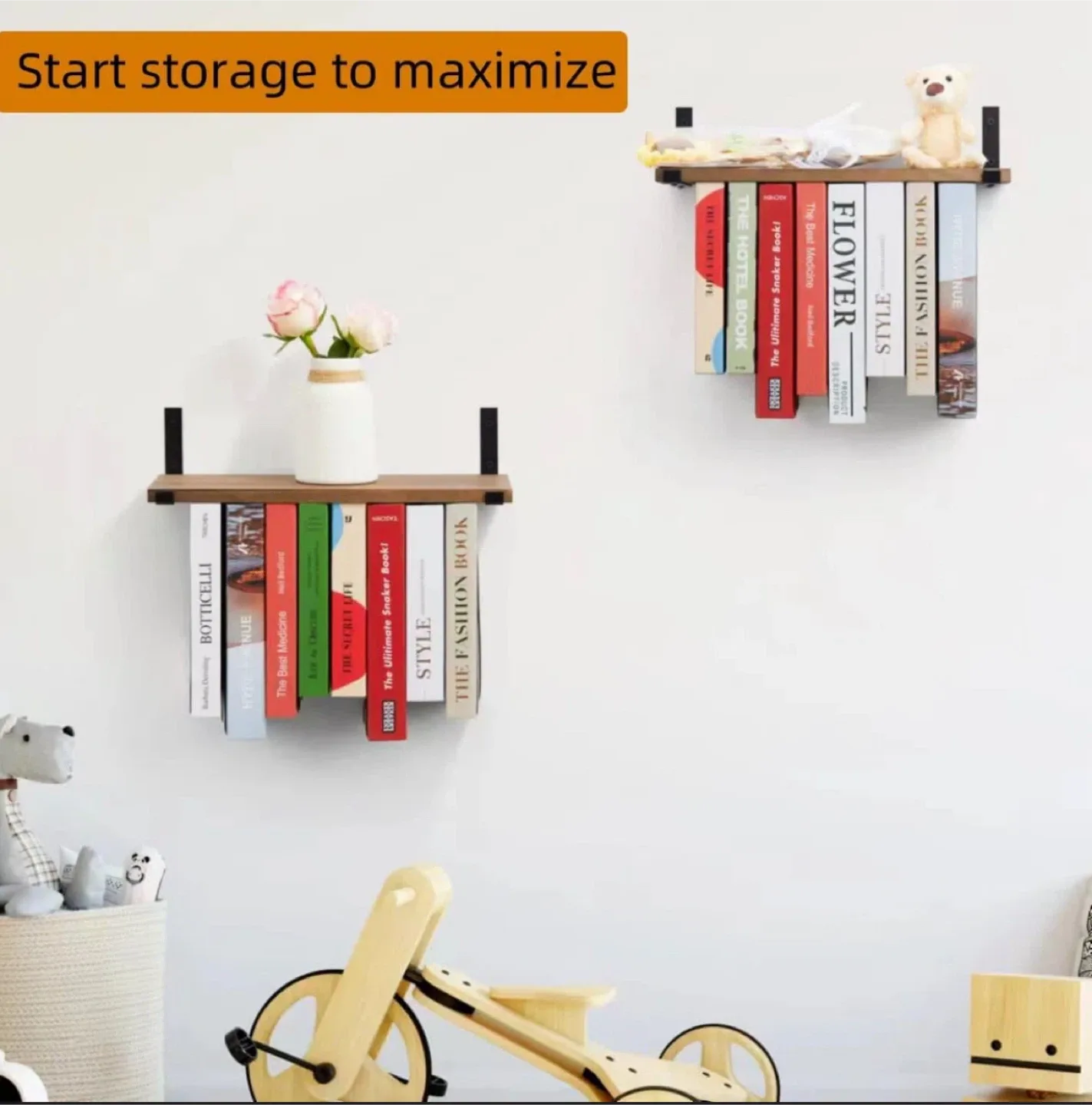 Invisible Floating Bookshelves Wall Mounted image indicator(2)