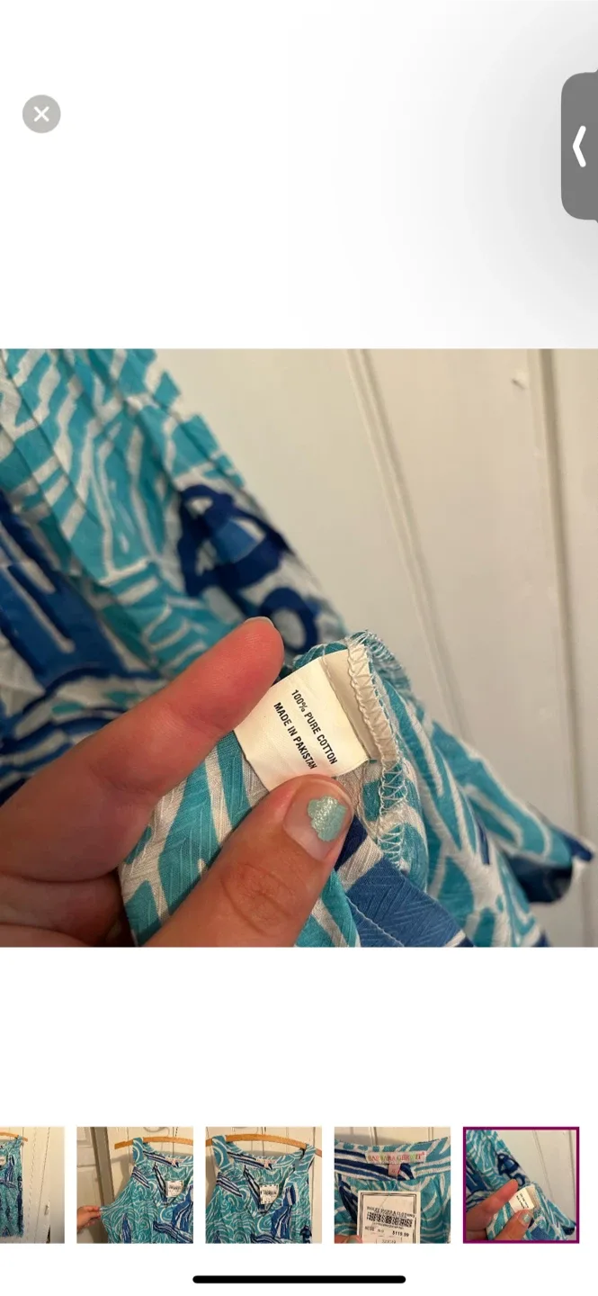 Barbara Gerwit Blue Sailboat Print Tank Dress - XL image indicator(5)