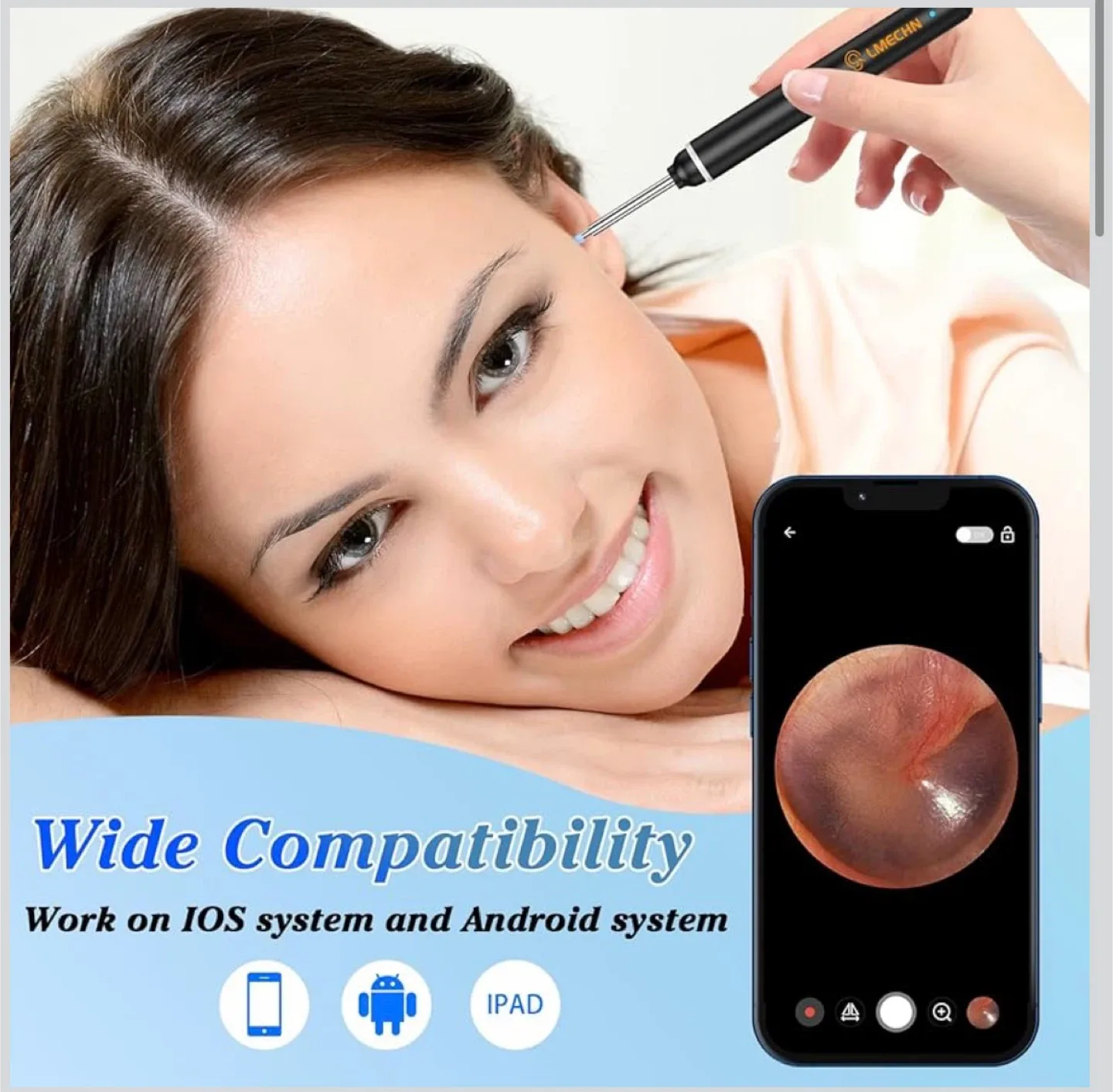 Ear Cleaner Wax Removal with 1920P Wireless Camera and LED light image indicator(2)