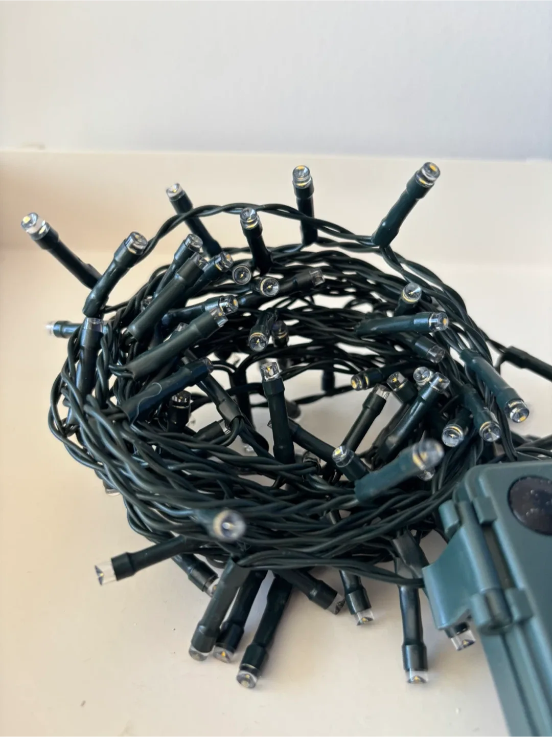 20 foot 80 bulbs White String Christmas Lights 8 functions image indicator(2)