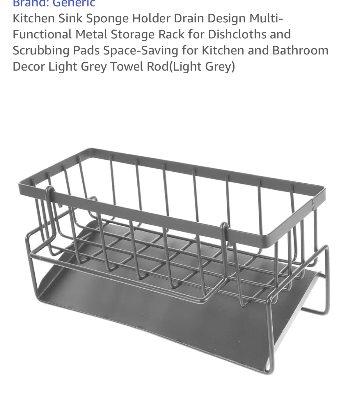 BRAND NEW Kitchen Sink Sponge Holder - Light Grey thumbnail