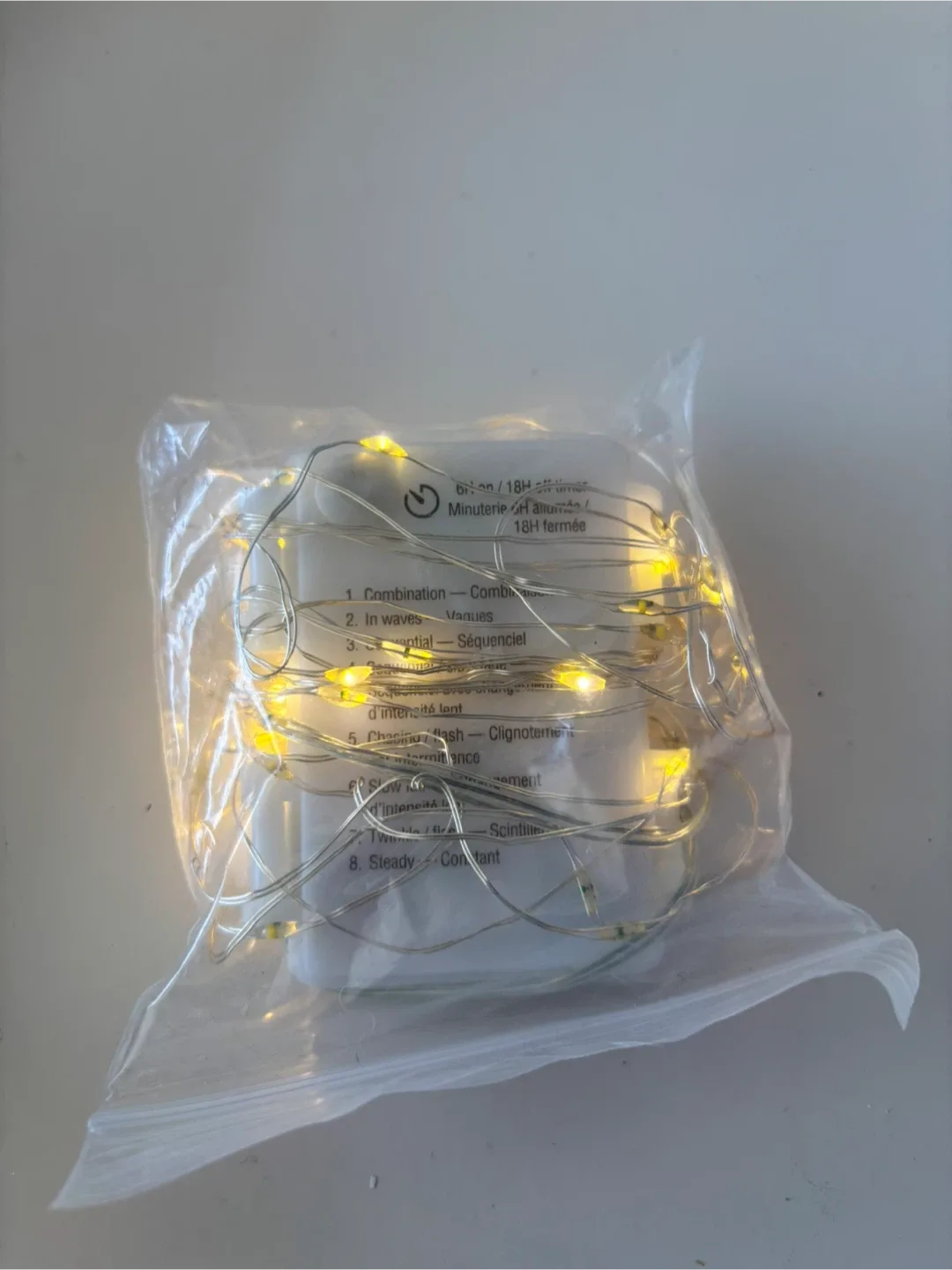 Fairy String Lights x3 packs - Warm White (1 with 8 functions) image indicator(4)