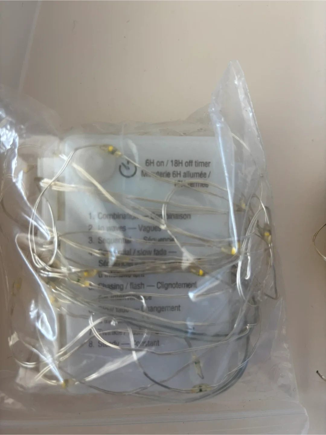 Fairy String Lights x3 packs - Warm White (1 with 8 functions) image indicator(2)