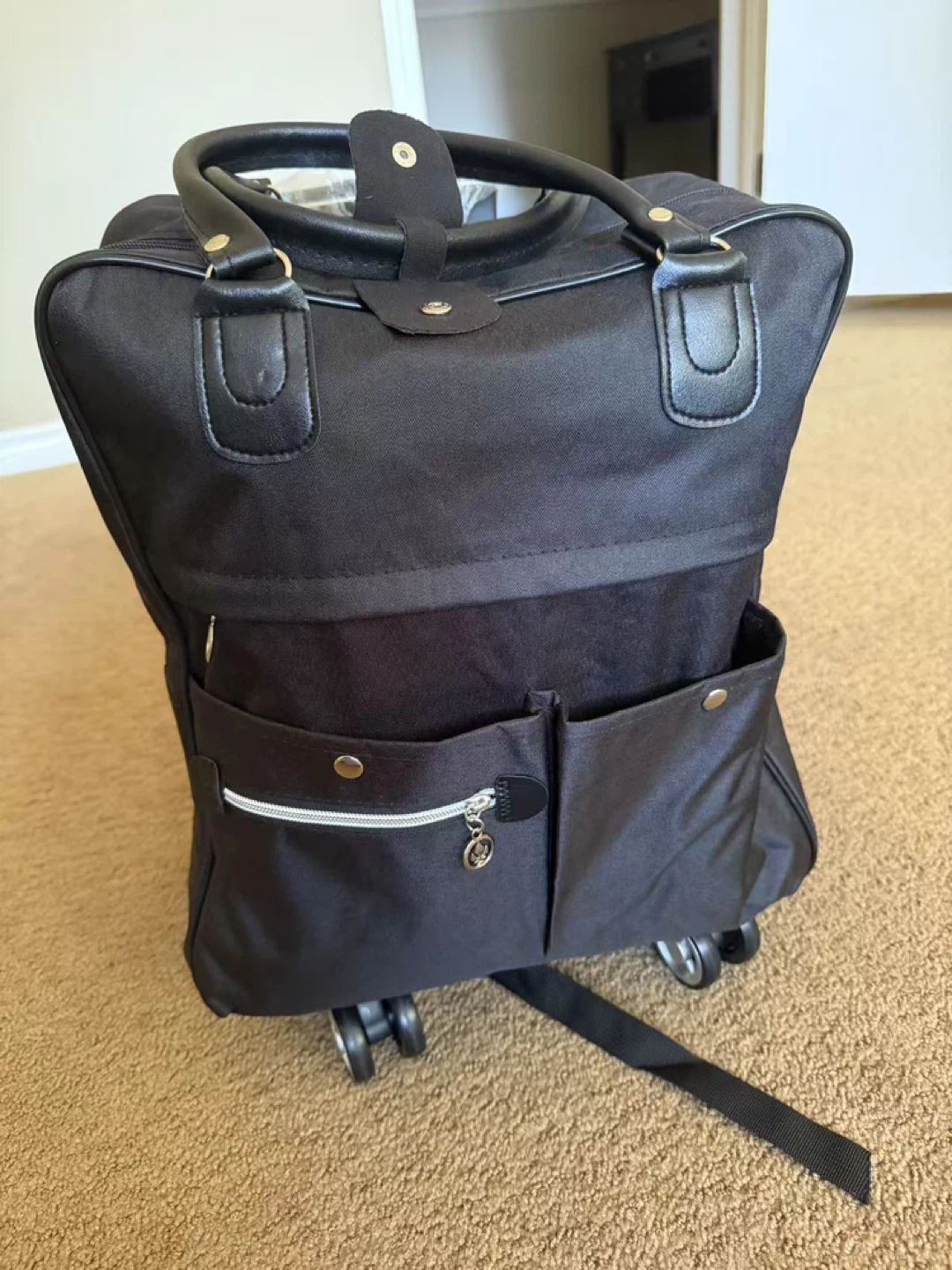 Black Rolling Backpack