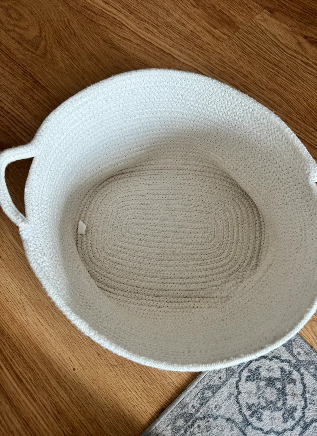 White Woven Storage Basket thumbnail