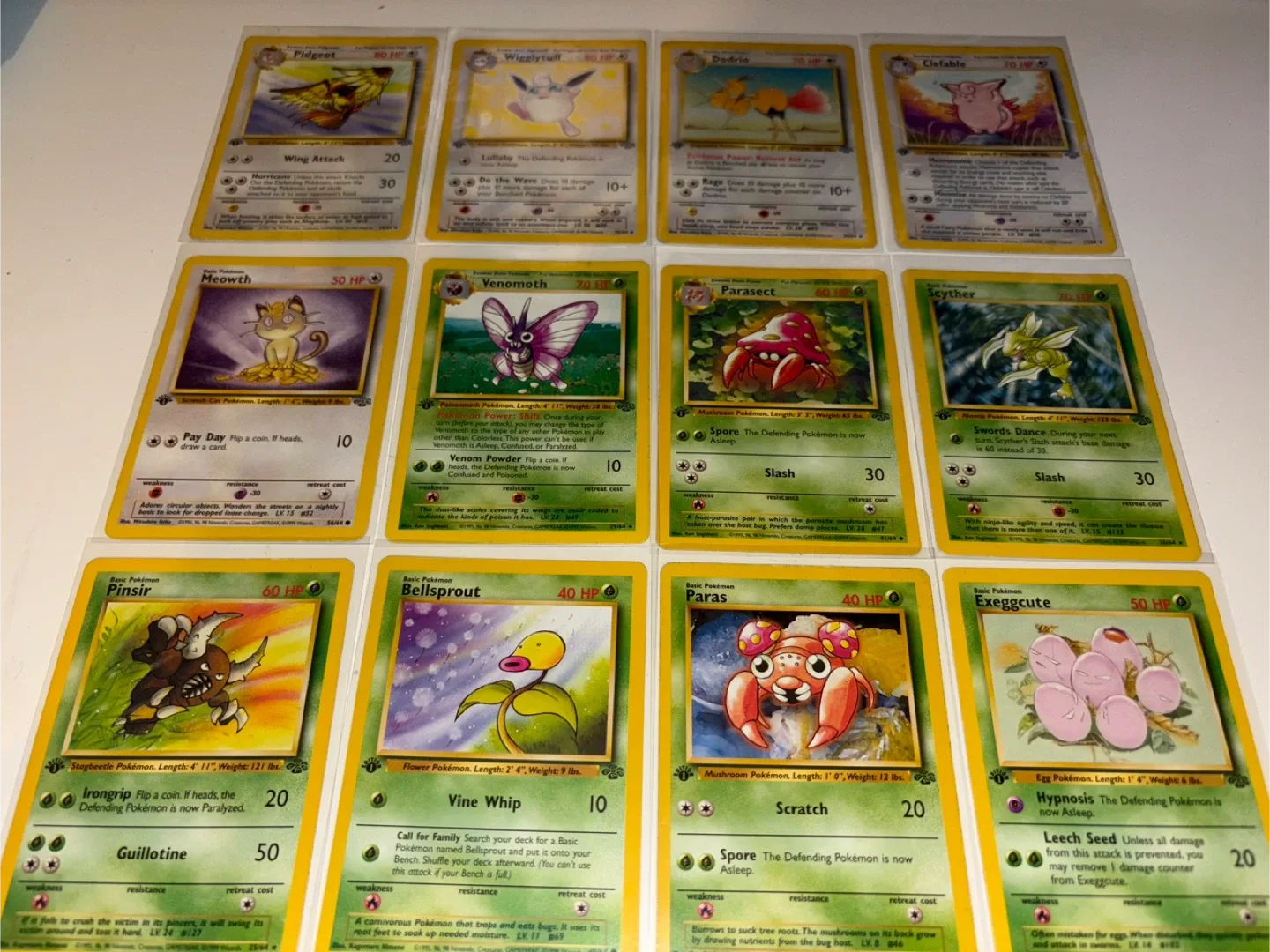 Vintage 1st Edition Jungle Pokémon Cards – 1999 WOTC Lot