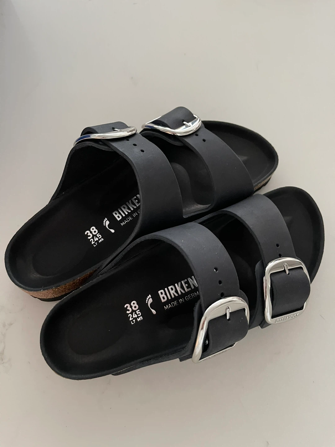 Birkenstock Arizona Big Buckle Real oiled Leather Slide Sandals - photo 3