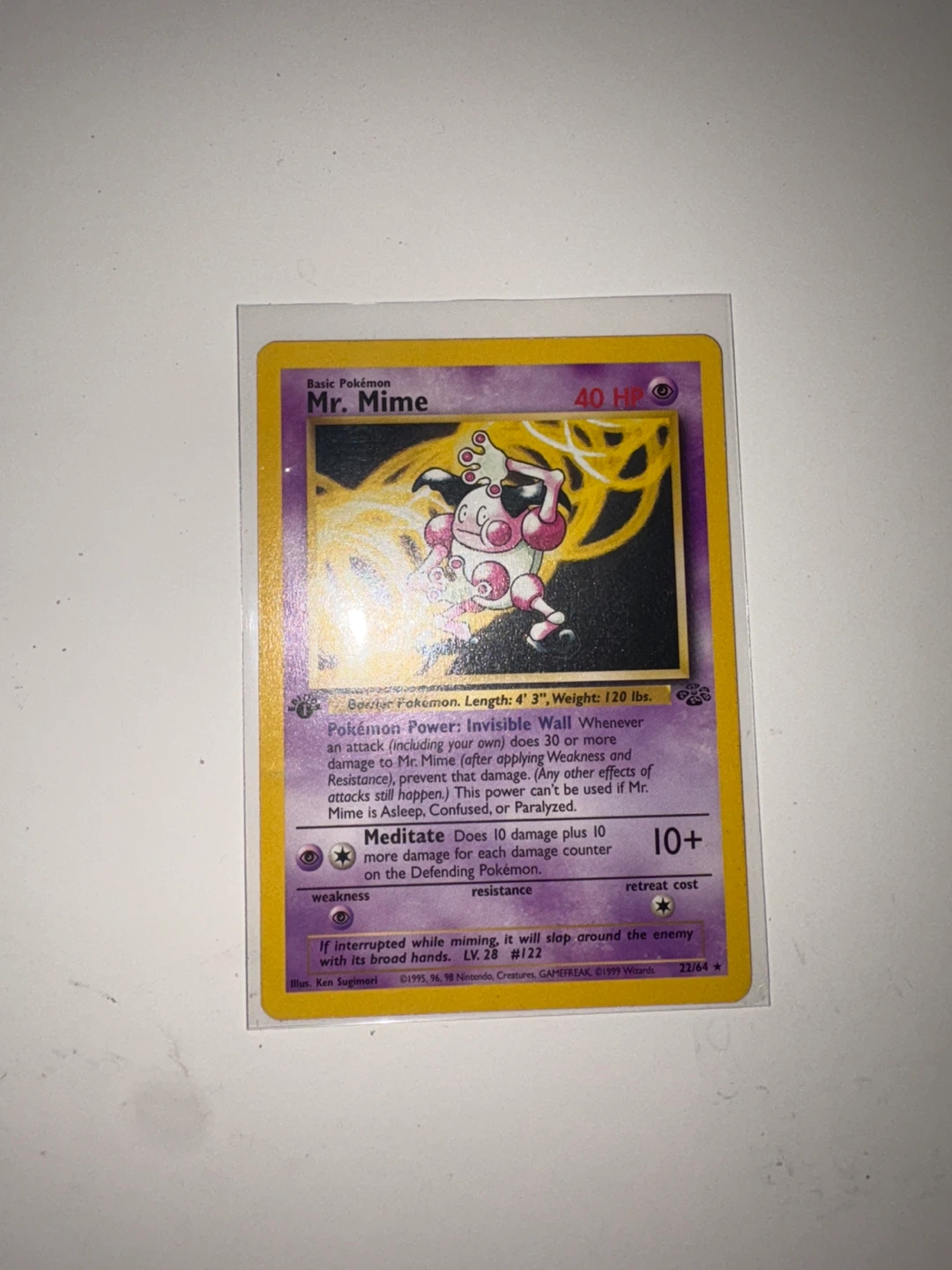 1st Edition “Mr. Mime” Pokemon Card - Jungle WOTC 1999 - photo 2