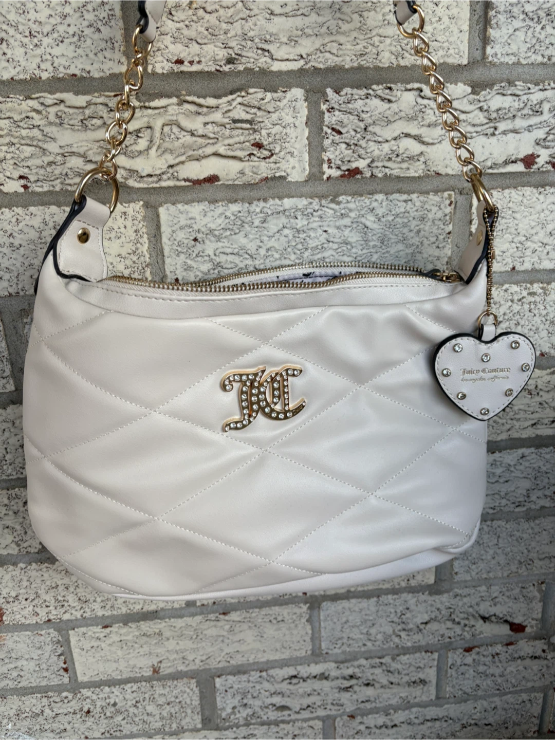 JUICY COUTURE Bag Brighter Than A Diamond Angel Hobo White