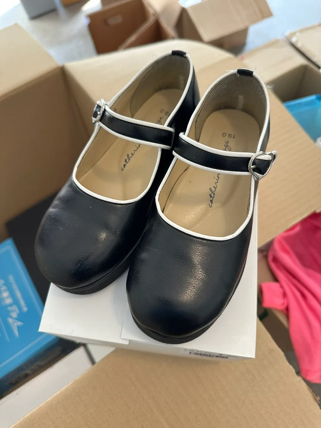 Made in Japan Catherine Cottage Black Mary Janes - Size 19.0cm thumbnail