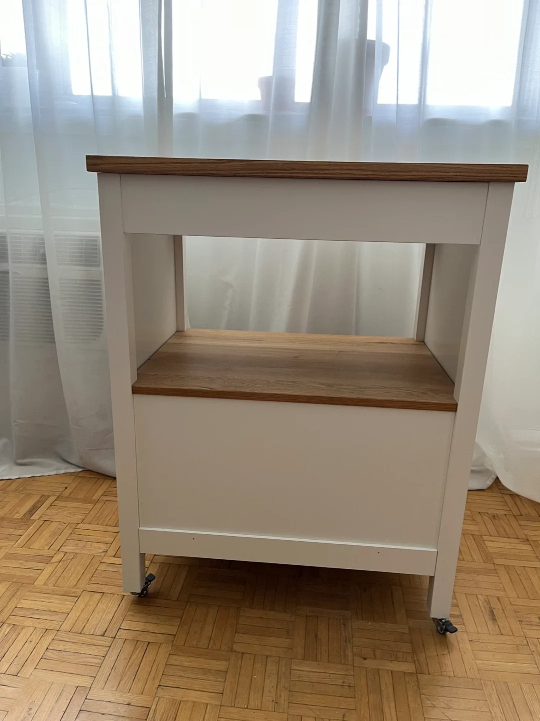 IKEA TORNVIKEN Kitchen Cart off-white/oak image indicator(4)