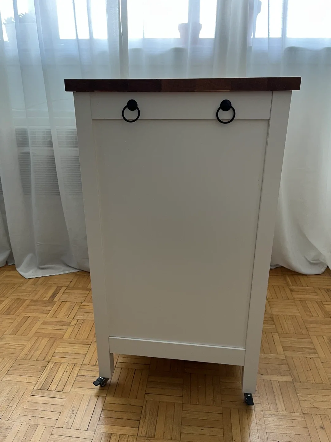 IKEA TORNVIKEN Kitchen Cart off-white/oak image indicator(3)