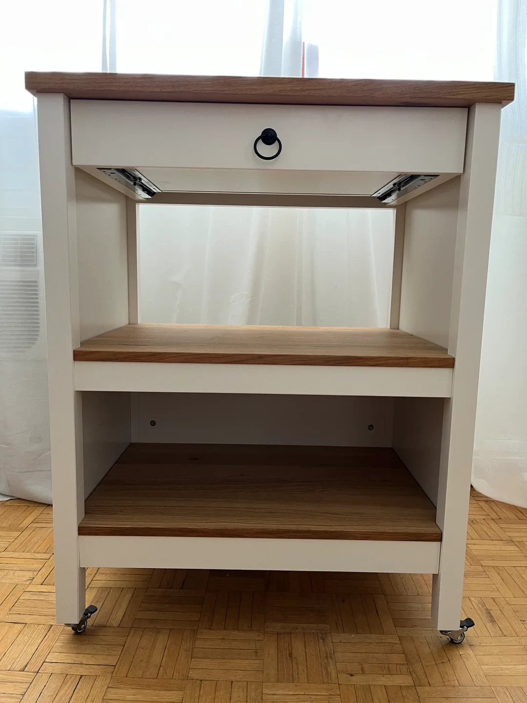 IKEA TORNVIKEN Kitchen Cart off-white/oak image indicator(2)