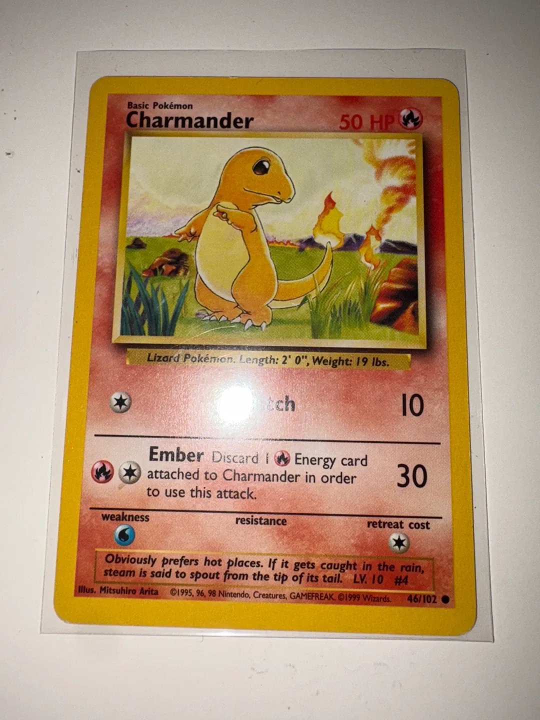 Vintage “Charmander” Pokémon Card - Unlimited 1999