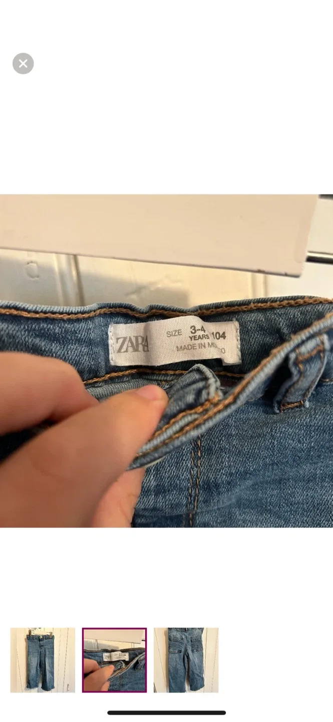 Zara toddler wide leg  Denim Pants - Size 3-4 Years image indicator(2)