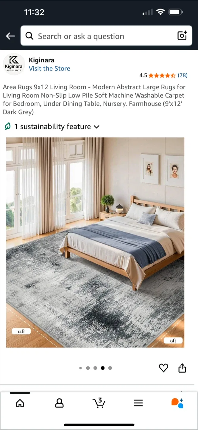 New - 9x12 washable area rug image indicator(2)