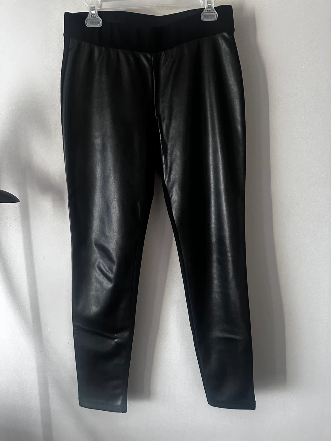 Joe Fresh Black Faux Leather Leggings - Size M