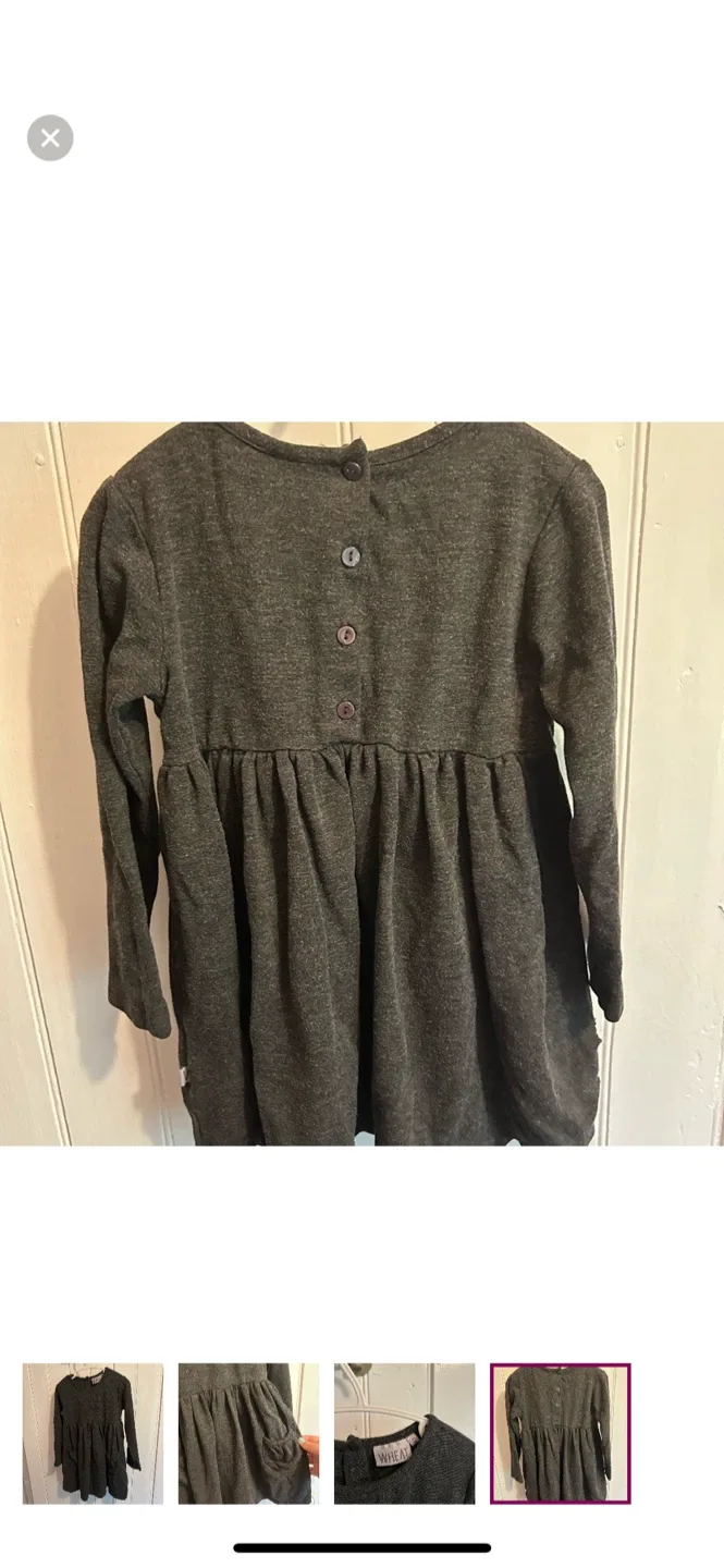 WHEAT Grey Dress - Size 3Y image indicator(4)