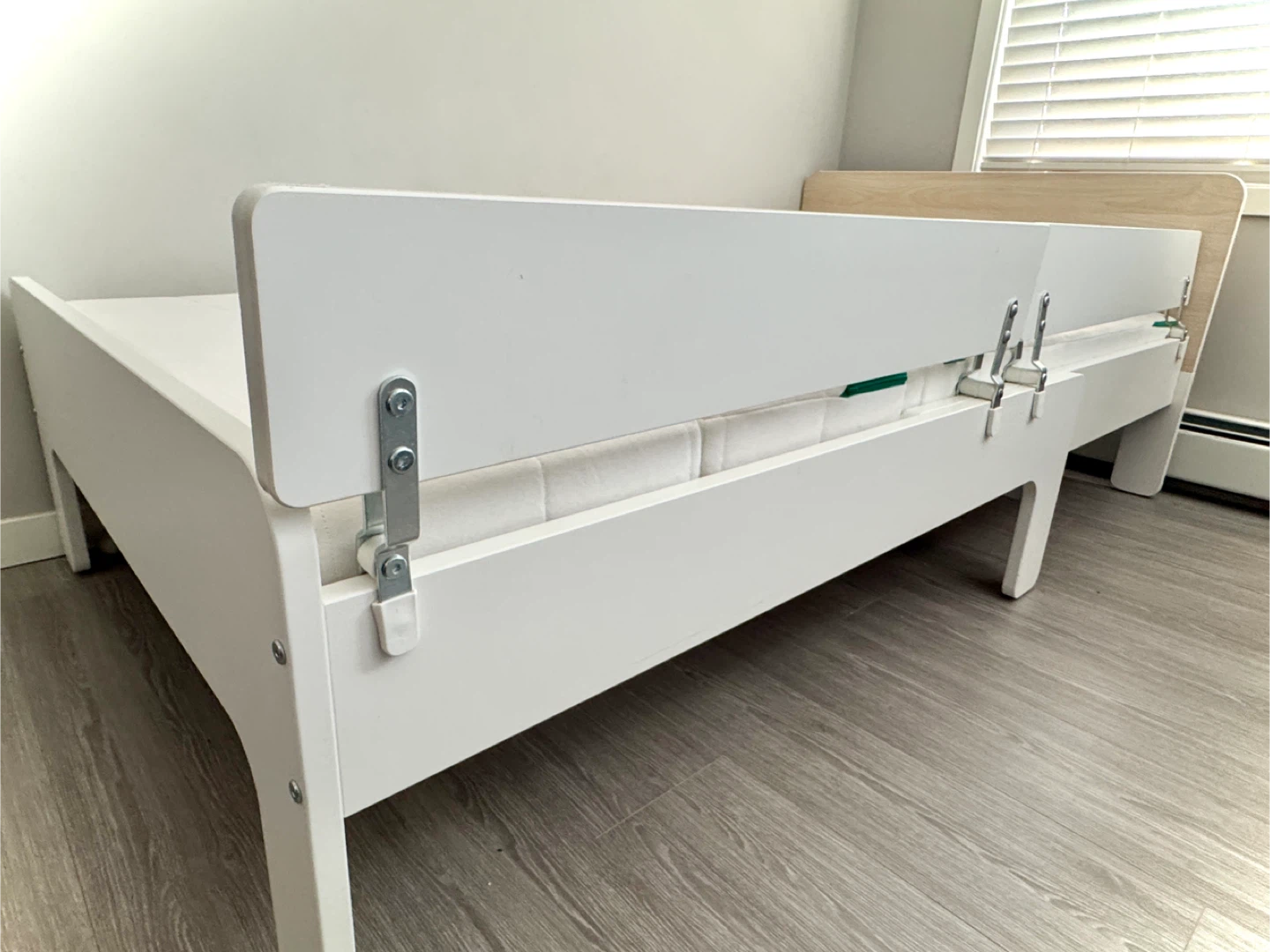 IKEA bed, mattress and 2 guard rails - photo 3