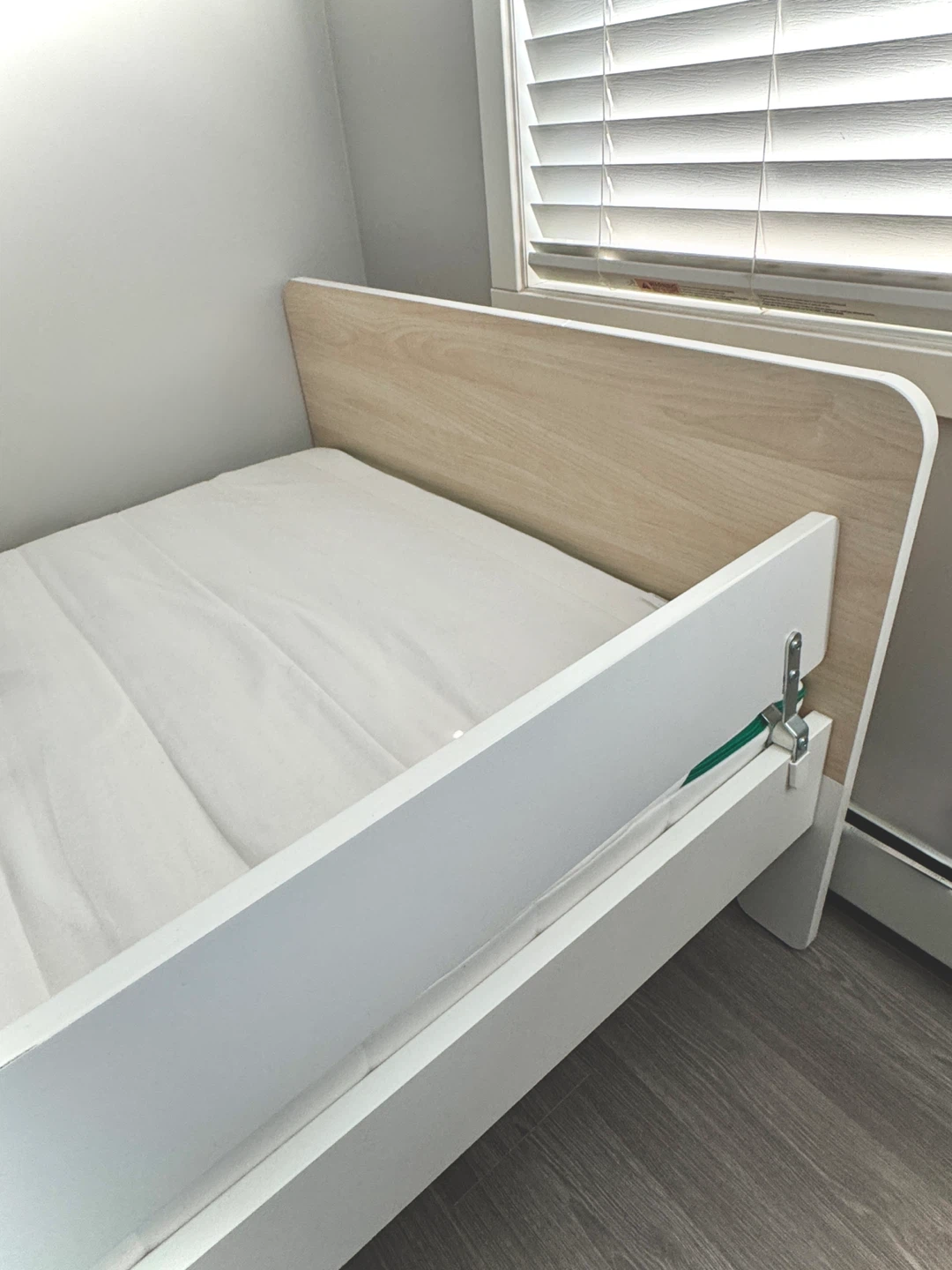 IKEA bed, mattress and 2 guard rails - photo 2