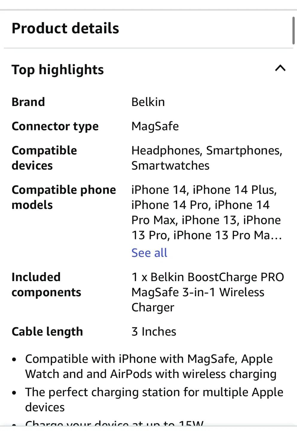 Belkin 3-in-1 MagSafe Wireless Charger image indicator(2)