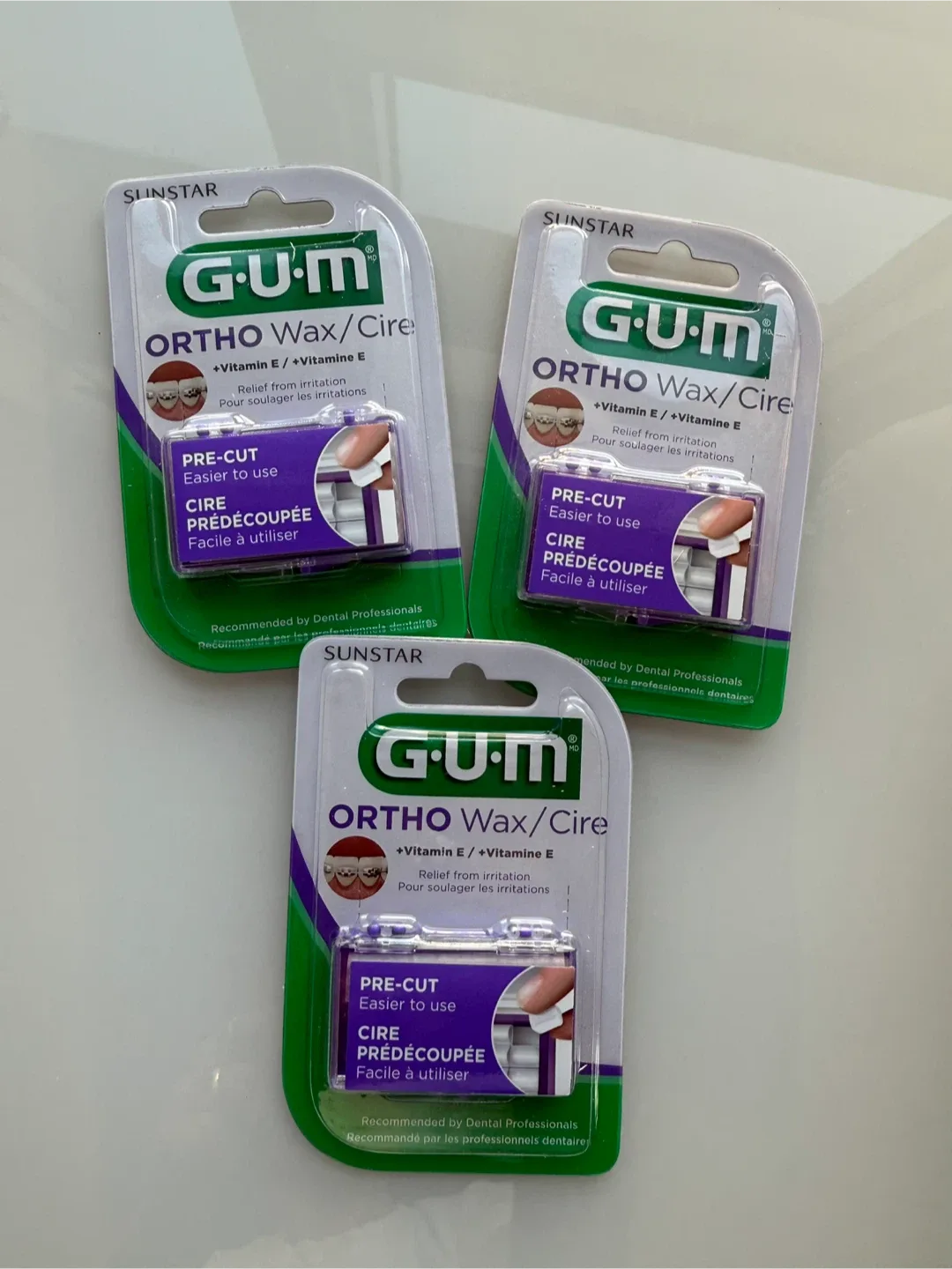 New GUM Ortho Wax/Cire (3 packs) thumbnail