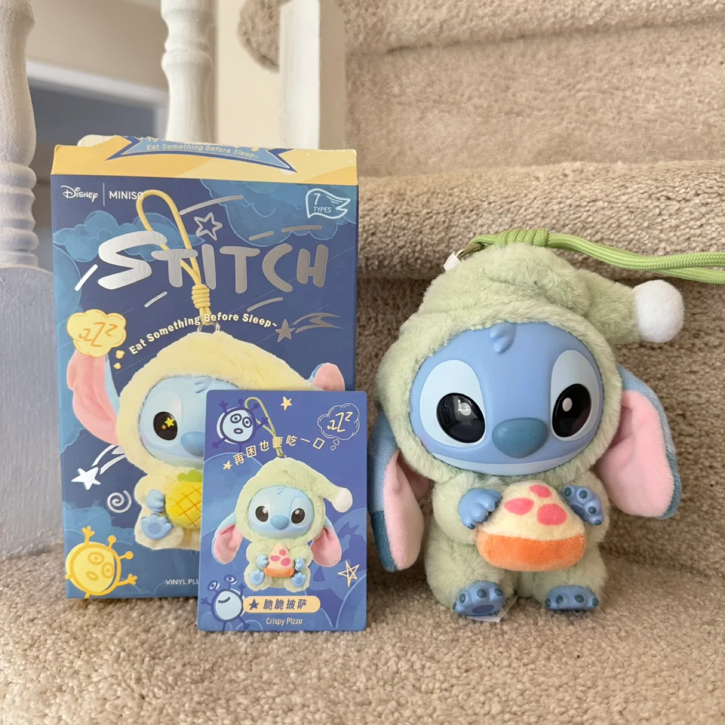 New Stitch “Eat Something Before Sleep” Plush — Crispy Pizza 🍕 thumbnail