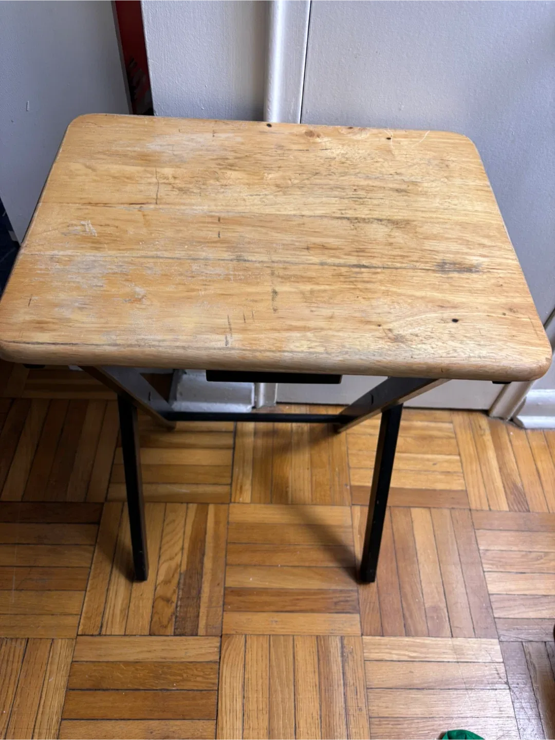Folding Table - Wood Top, Black Frame thumbnail
