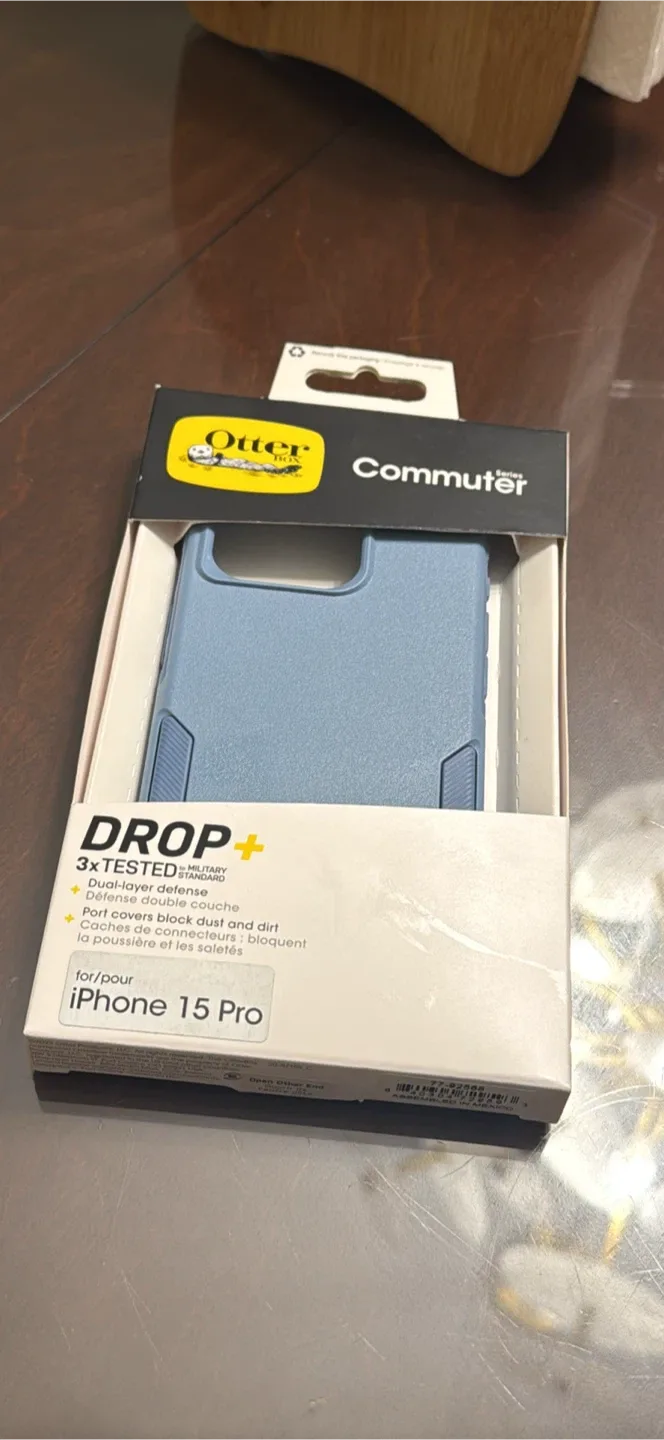 OtterBox Commuter iPhone 15 Pro Case - Blue thumbnail