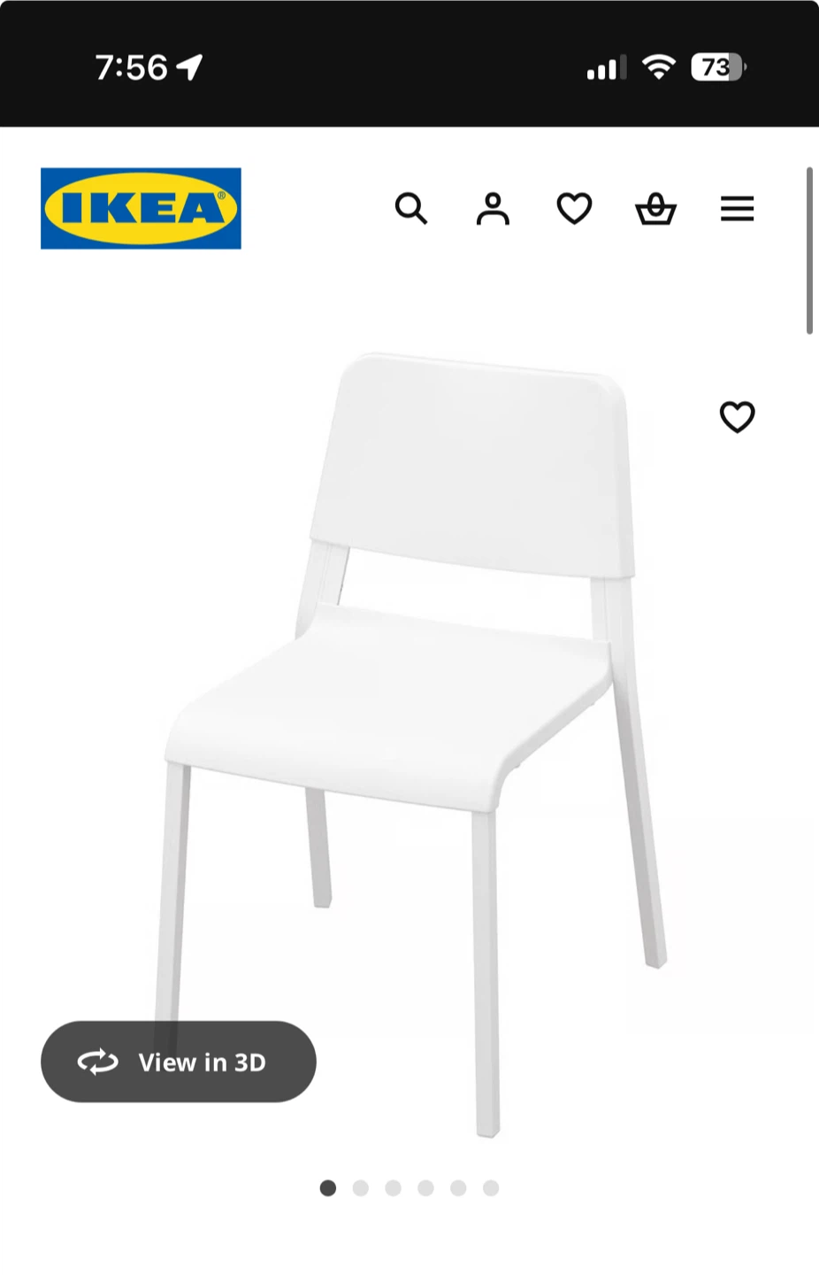 IKEA White Teodores Chair - photo 3