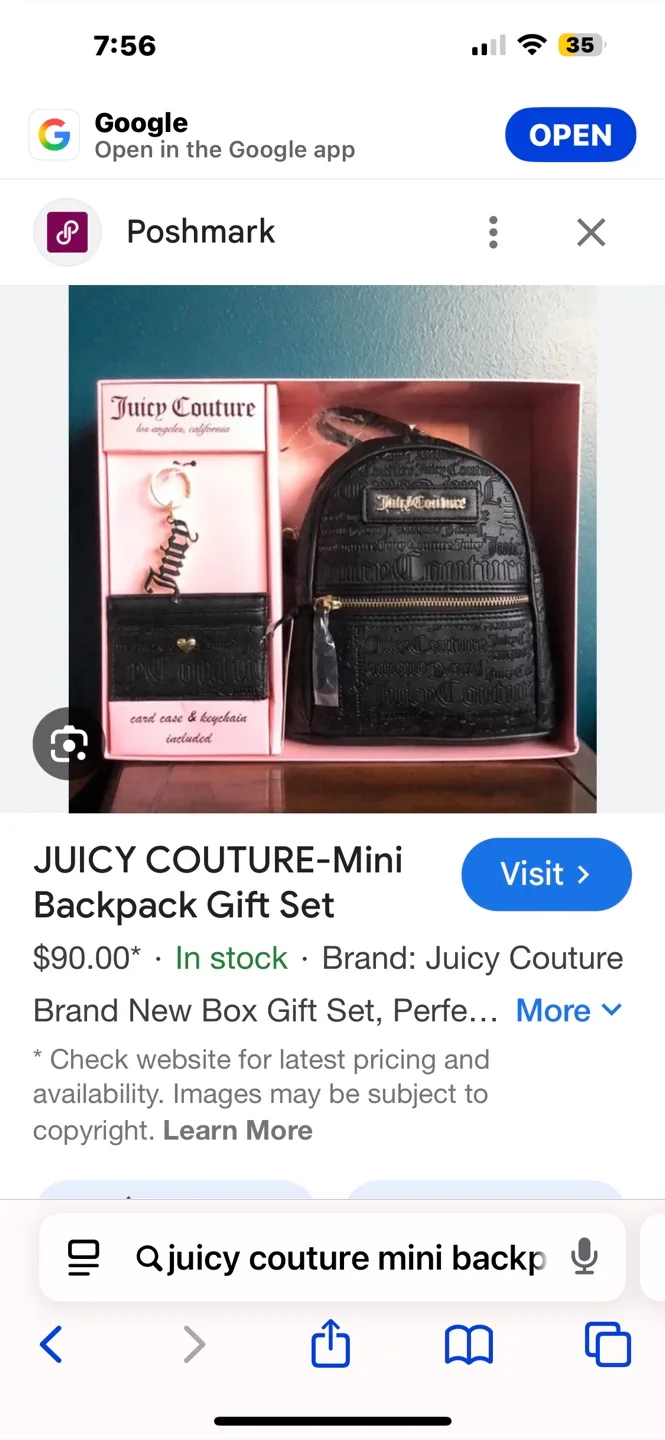Juicy Couture Mini Backpack-Black thumbnail