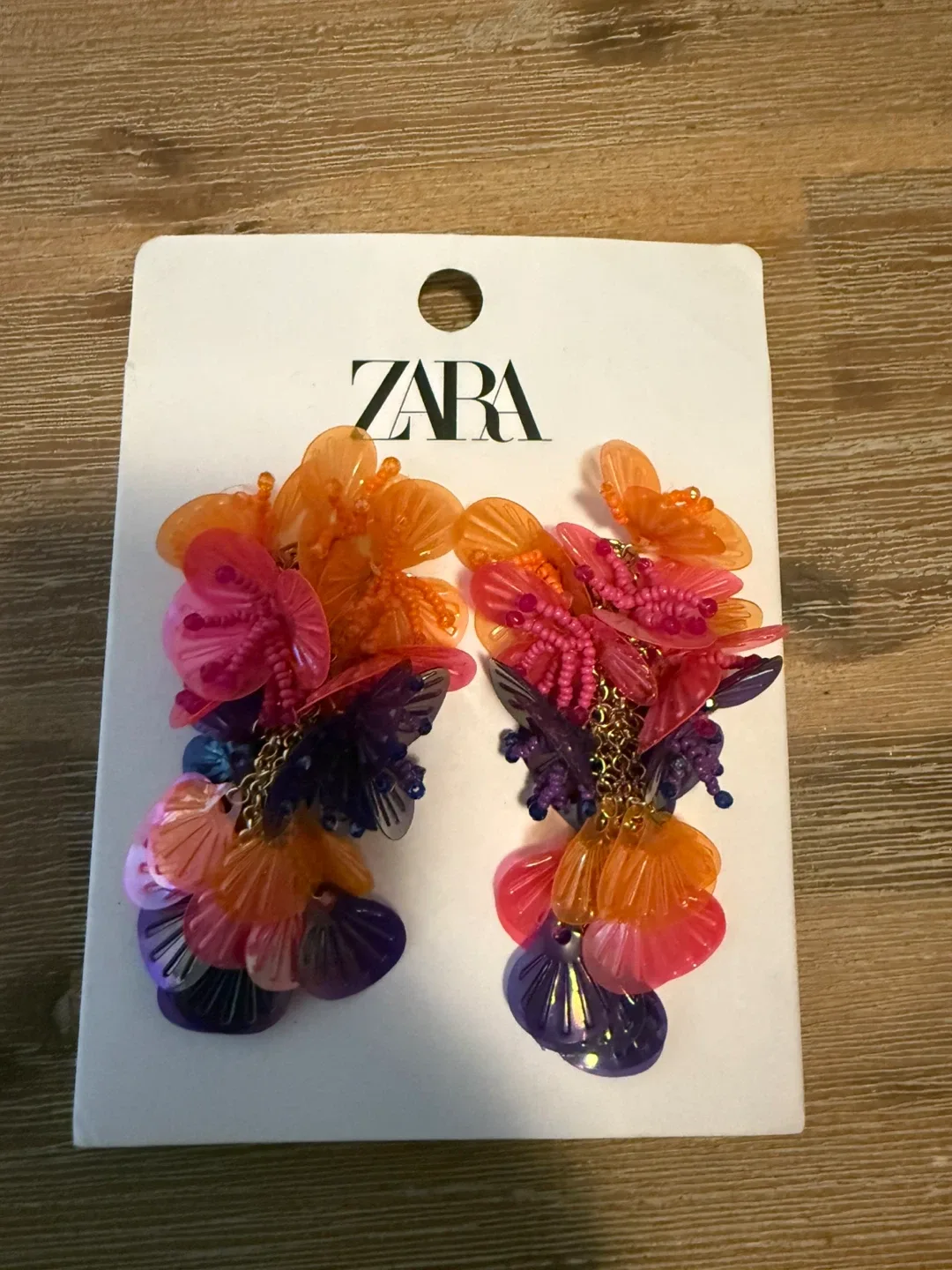 Zara Floral Statement Earrings - New with Tags thumbnail