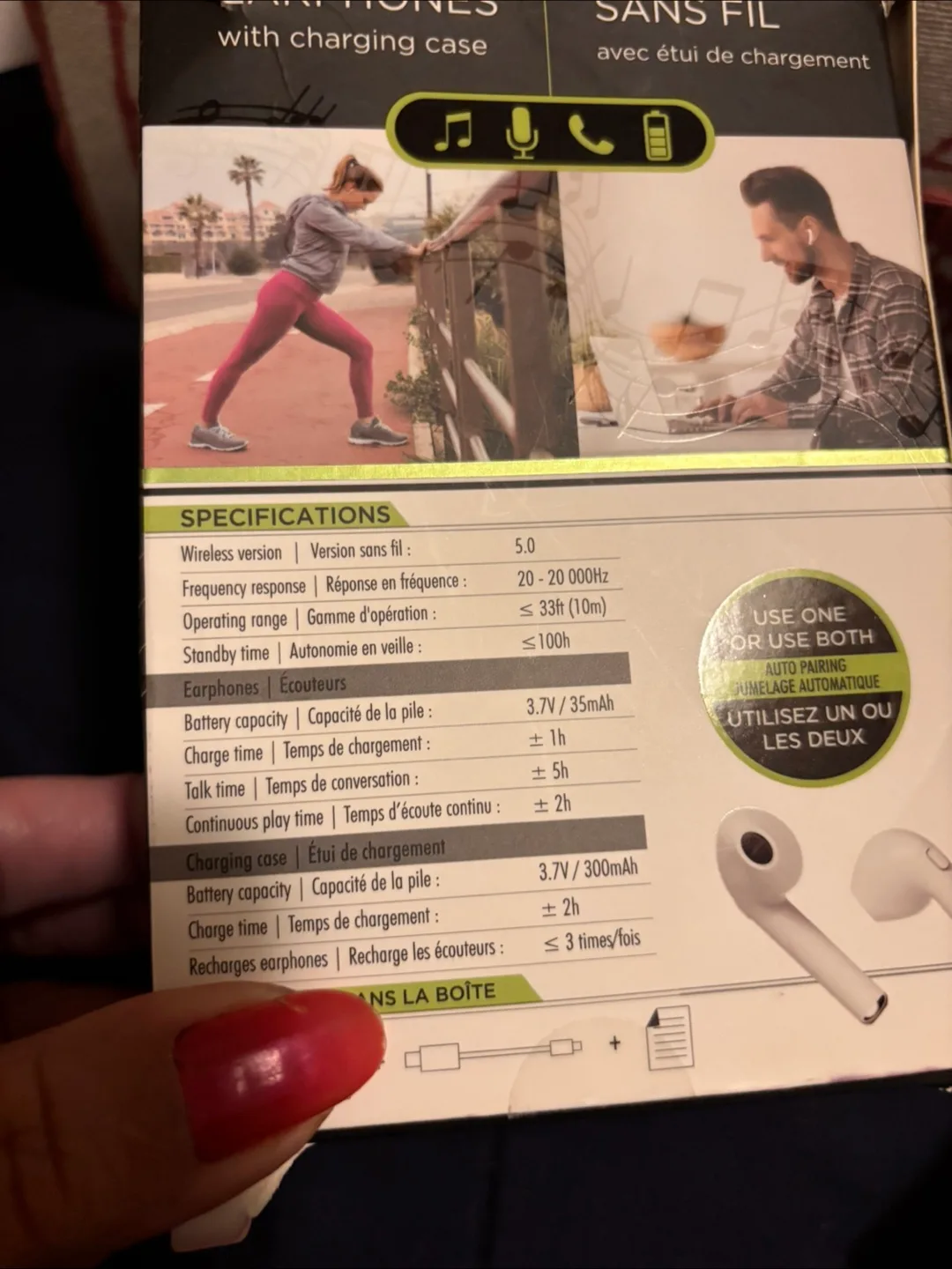 Boost Wireless Earphones with Charging Case - White image indicator(4)