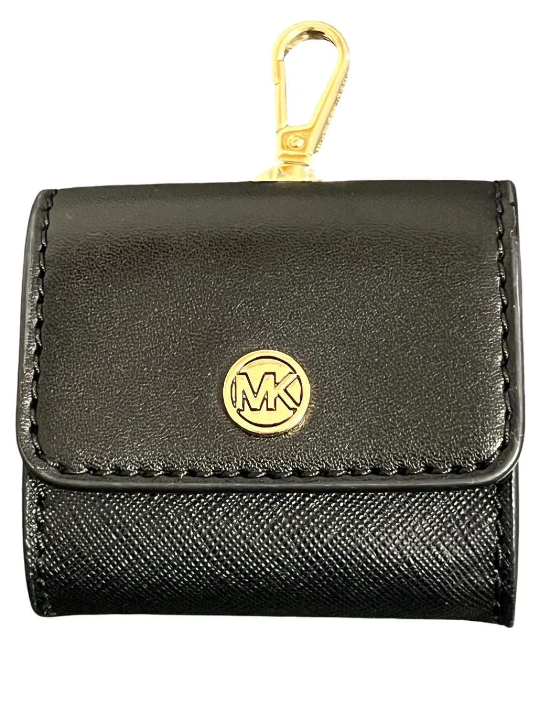 Michael Kors Mini Wallet / Keychain – Black with Gold Hardware thumbnail