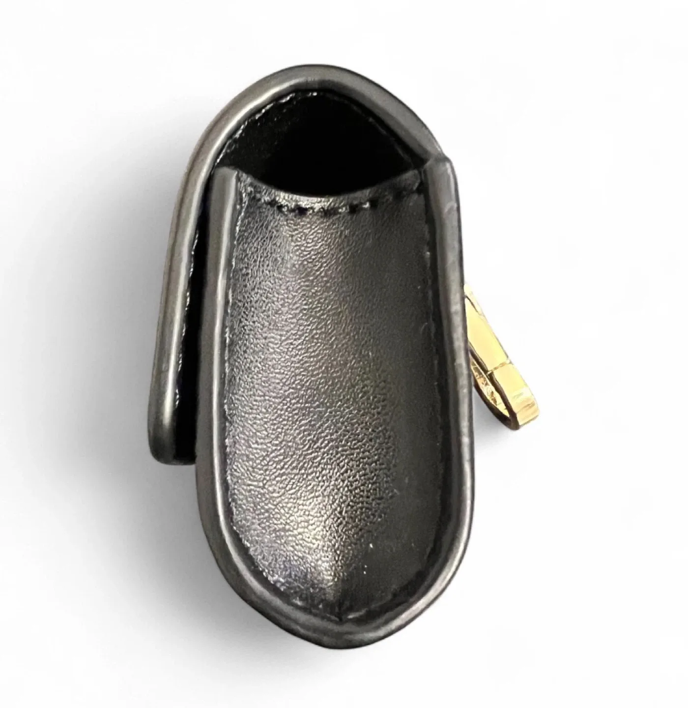 Michael Kors Mini Wallet / Keychain – Black with Gold Hardware image indicator(5)