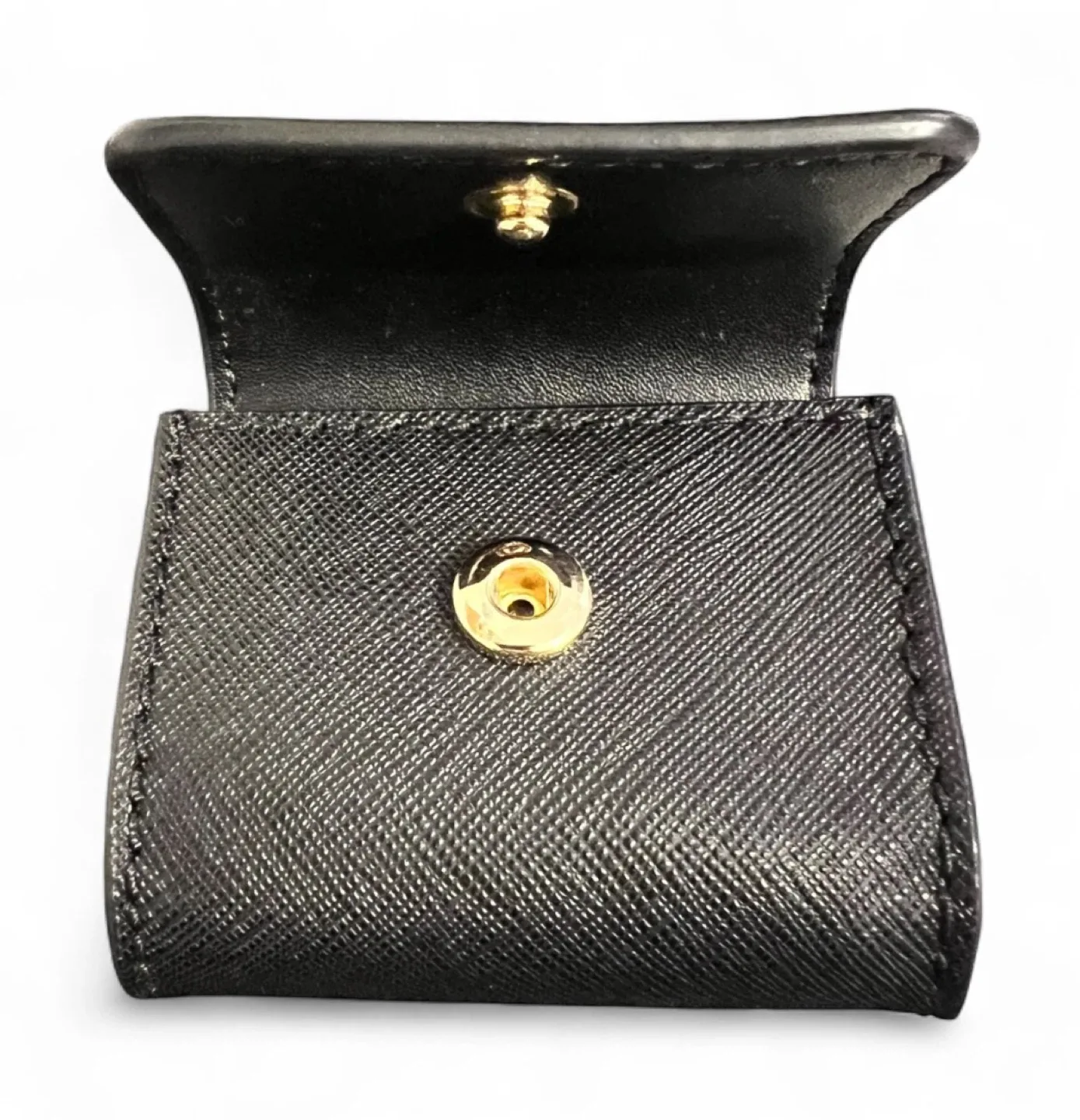 Michael Kors Mini Wallet / Keychain – Black with Gold Hardware image indicator(2)