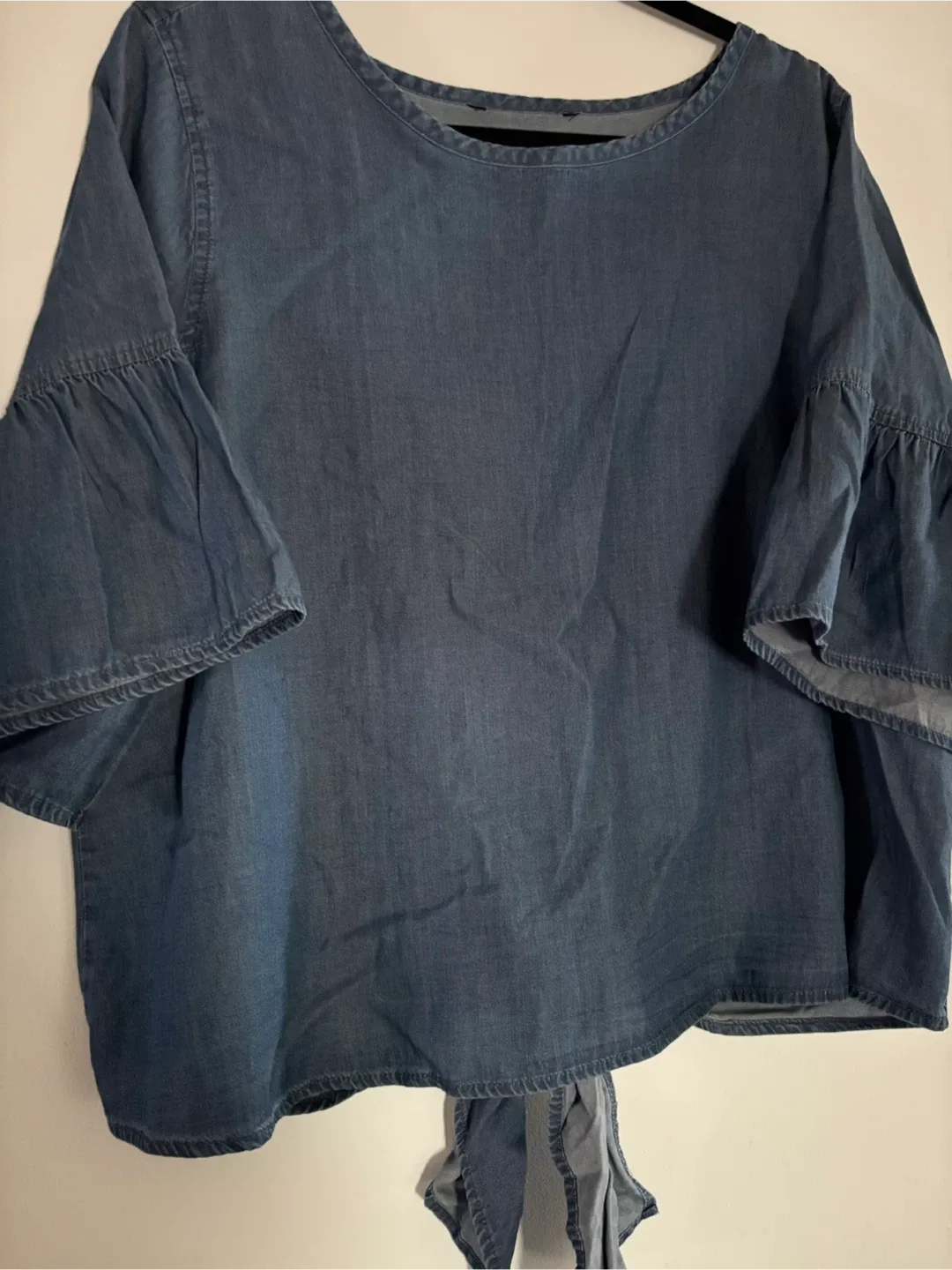 George Blue Denim Tie-Back or Front Blouse image indicator(2)