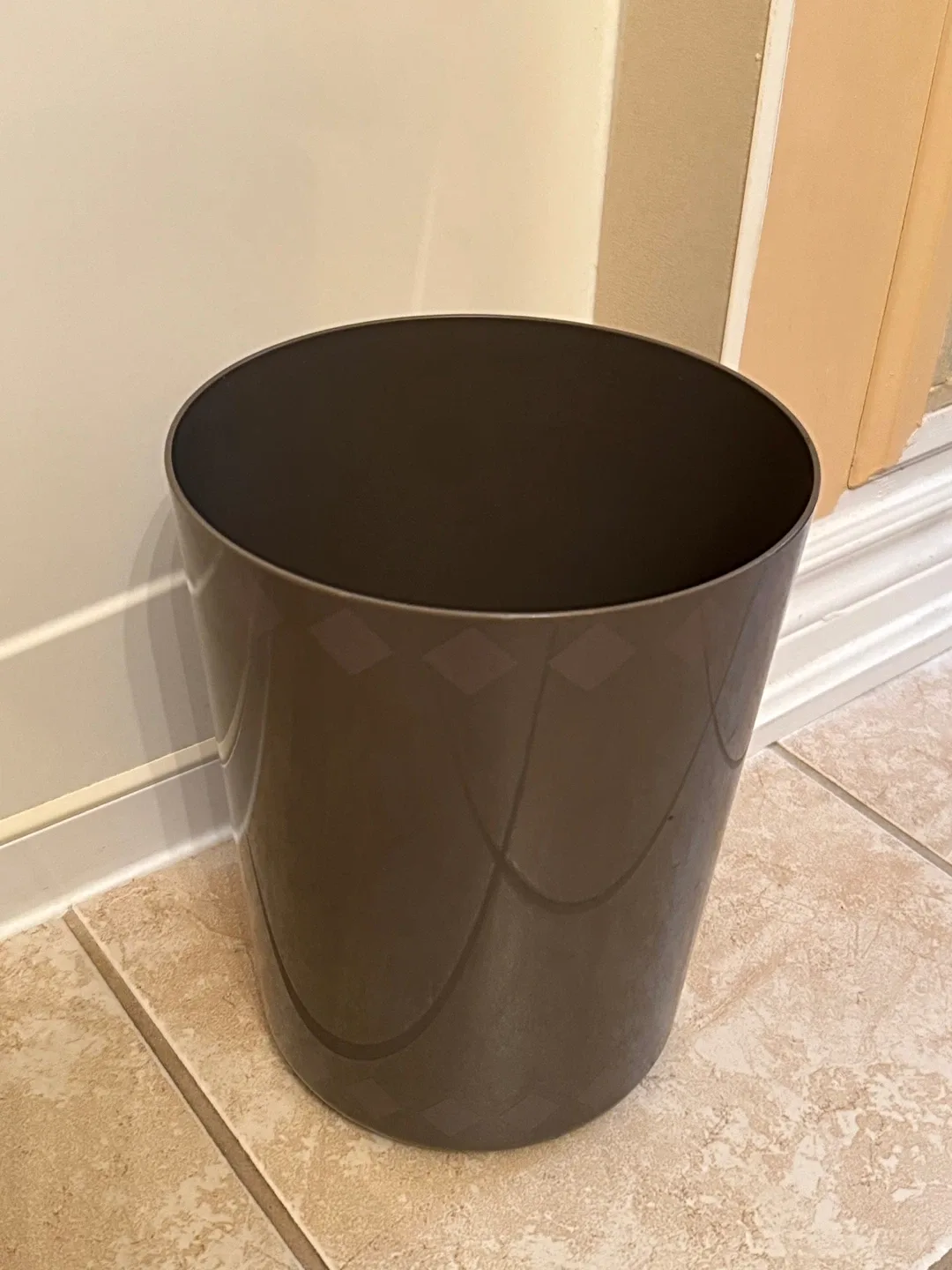 Brown Plastic Garbage Basket thumbnail