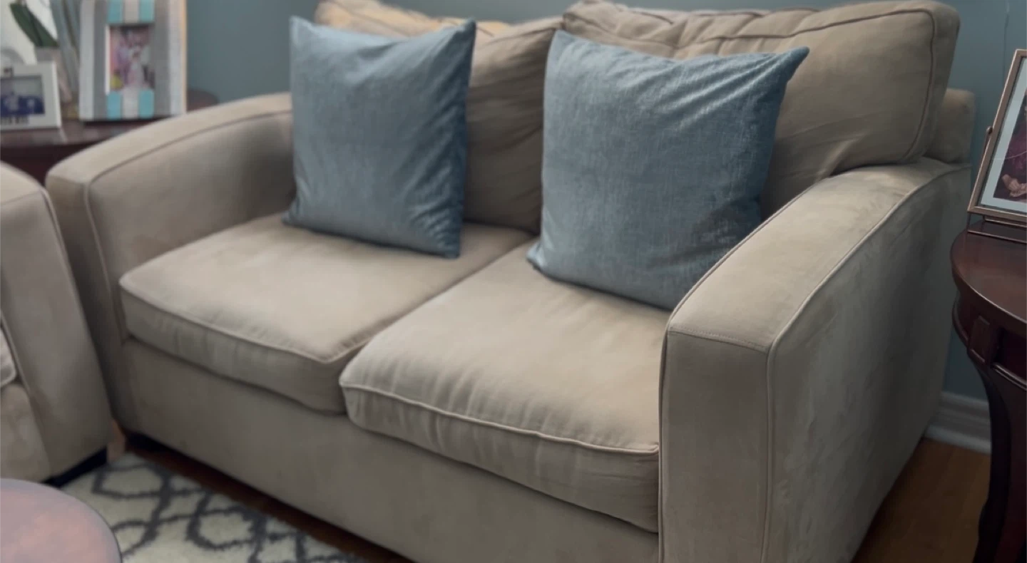Beige Loveseat Sofa