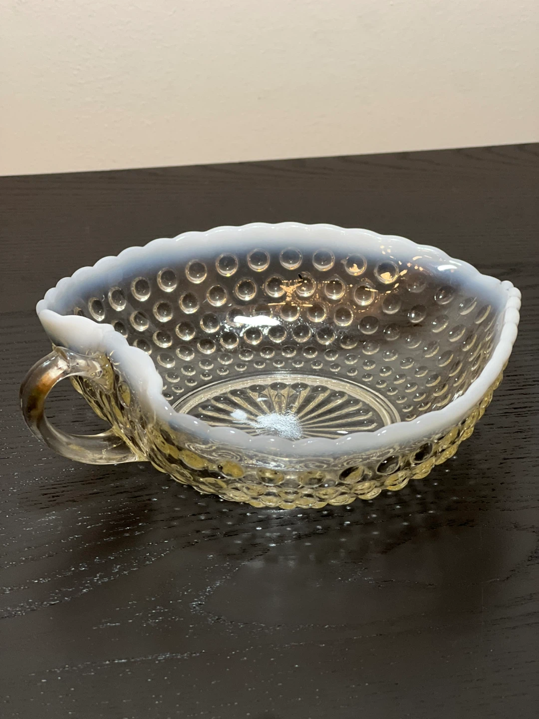 Anchor Hocking Moonstone Opalescent Hobnail Candy Dish