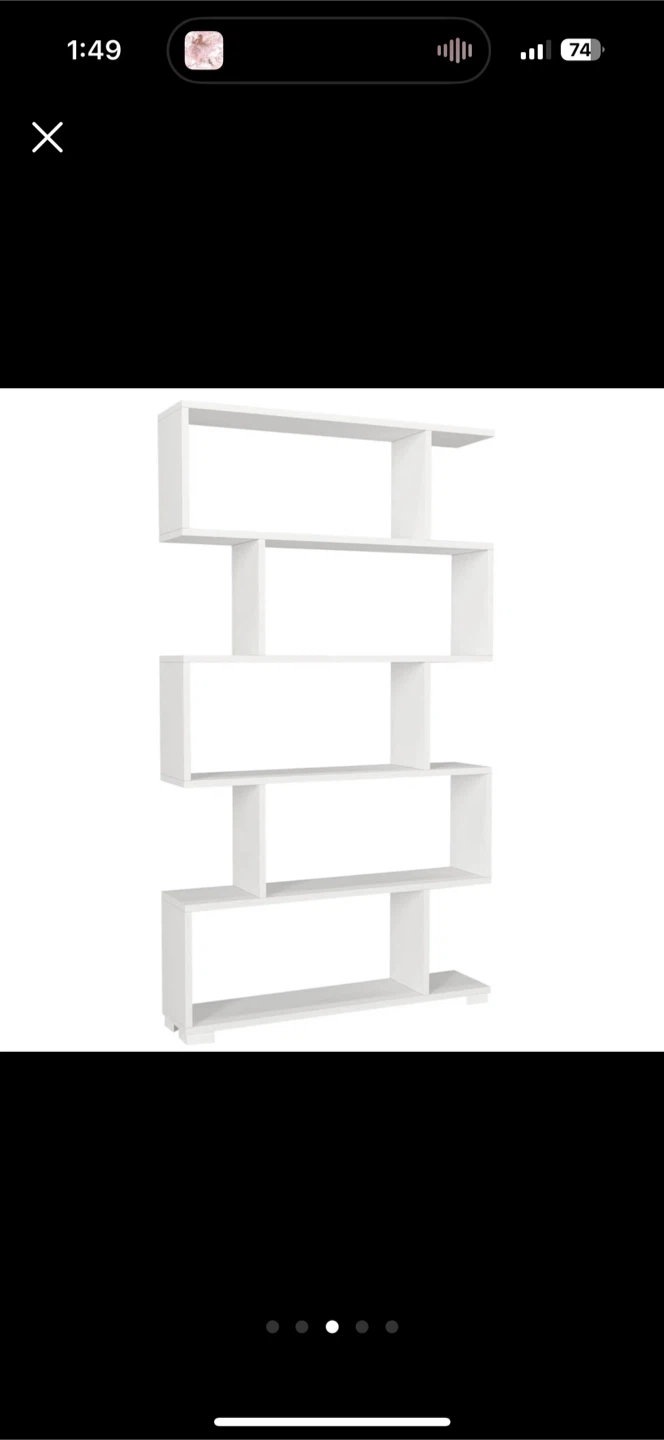 White Modern Bookshelf - photo 3