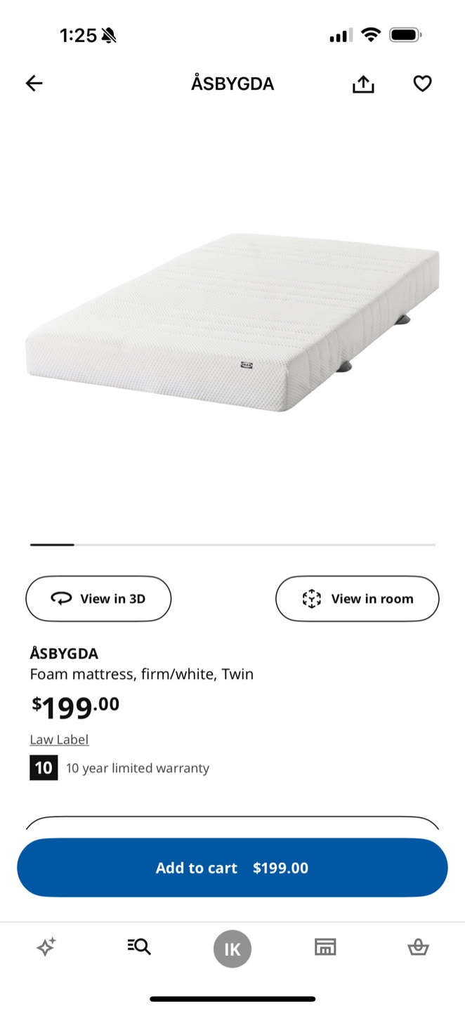 IKEA ÅSBYGDA Twin Foam Mattress + FYRESDAL Daybed - photo 5