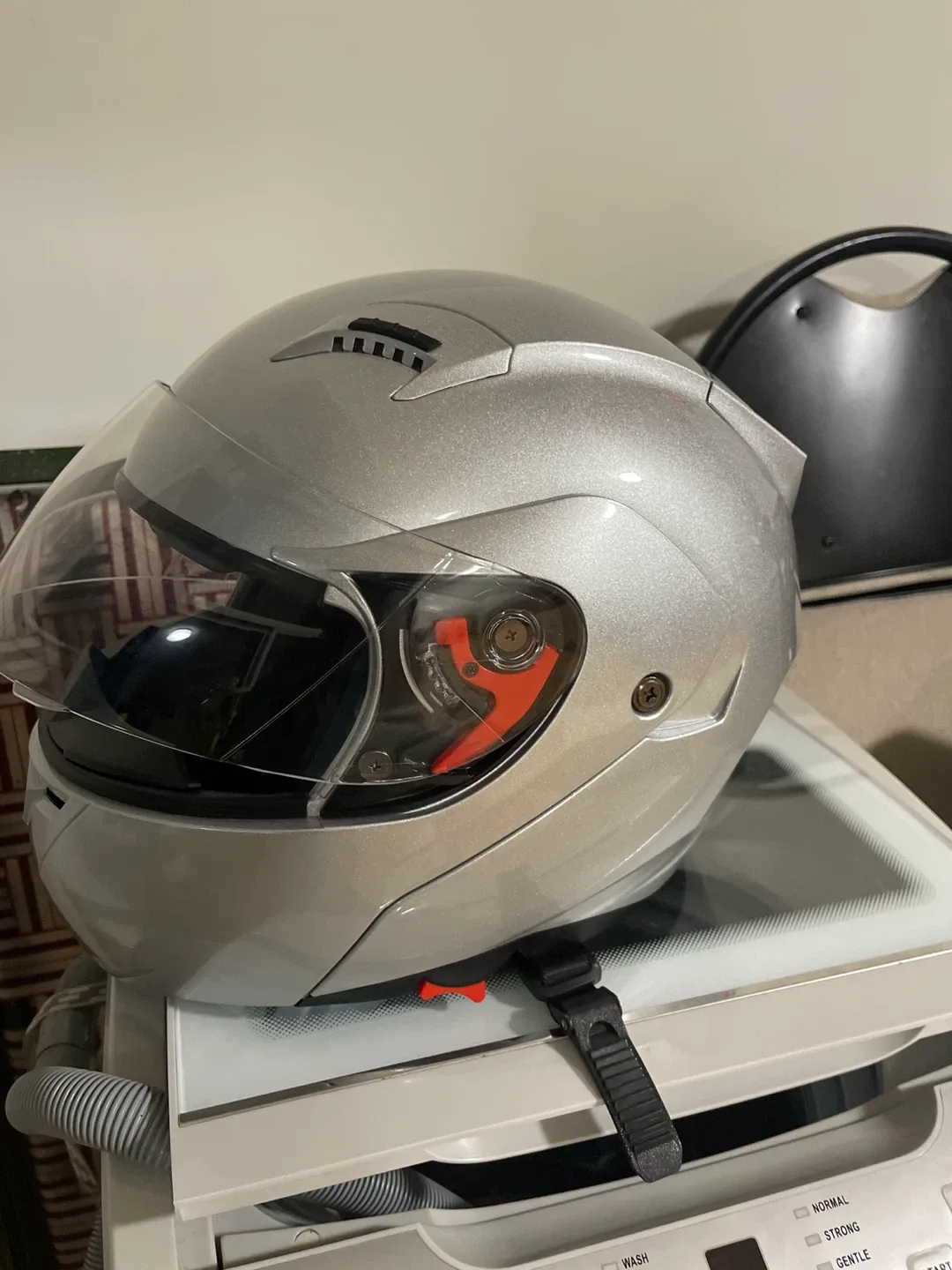 Silver Motorcycle Helmet image indicator(3)