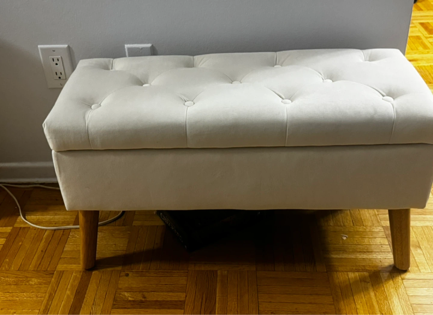 HOMCOM Storage Ottoman Bench - Beige - photo 2