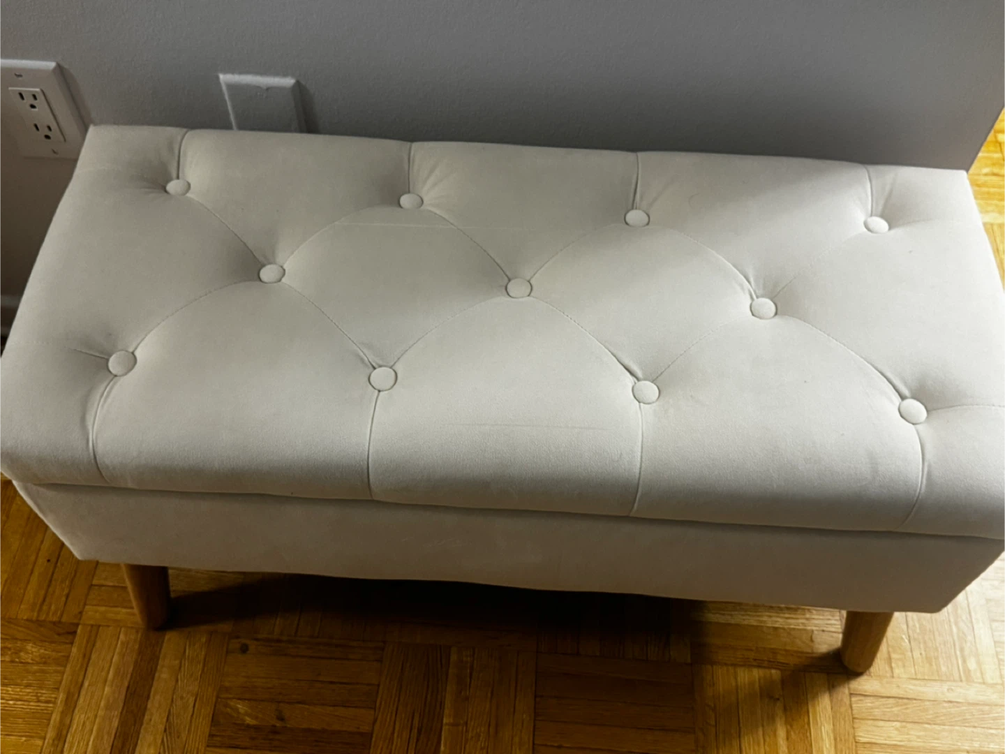 HOMCOM Storage Ottoman Bench - Beige - photo 3