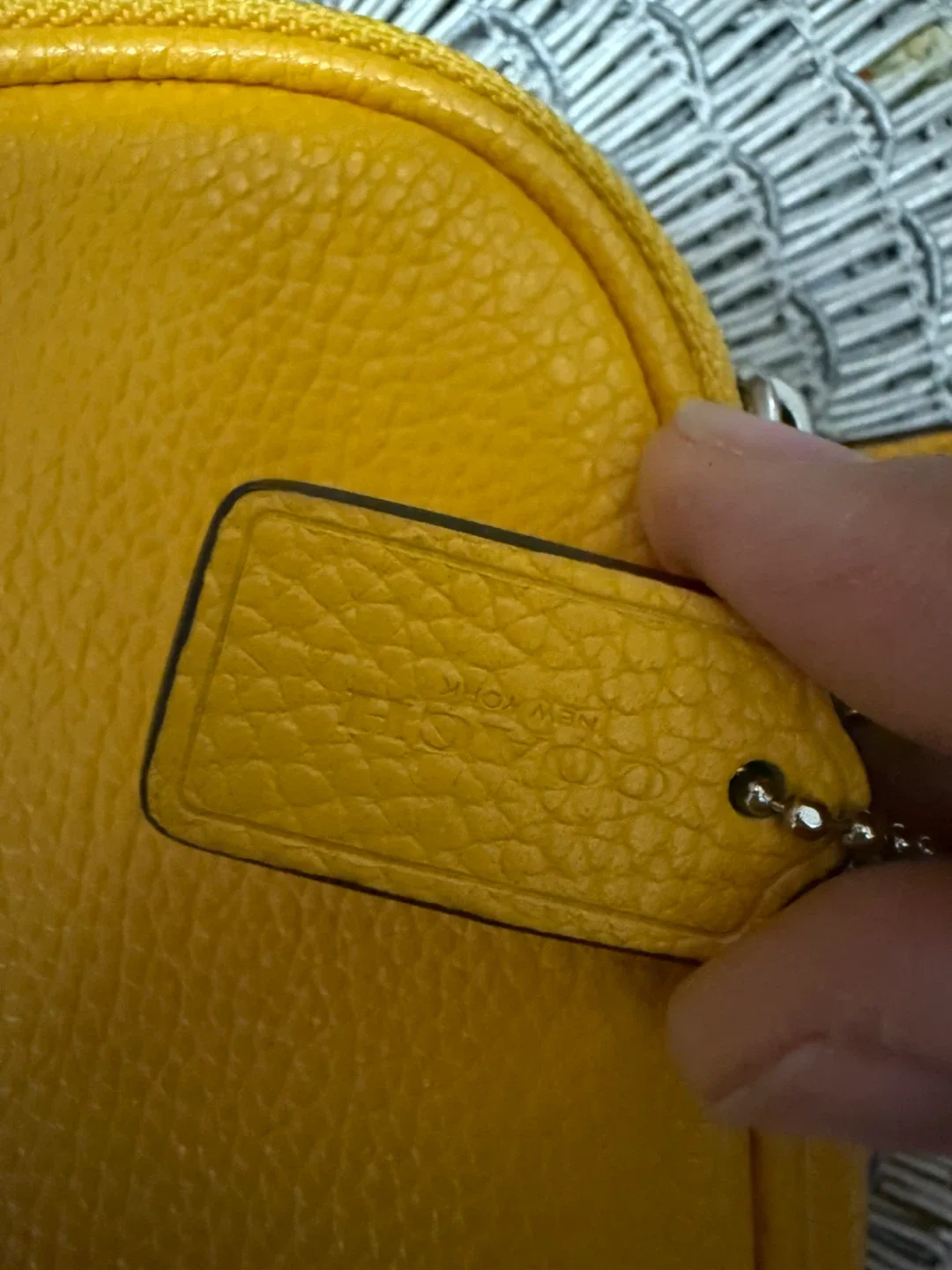 Coach Yellow Leather wristlet  Bag image indicator(3)